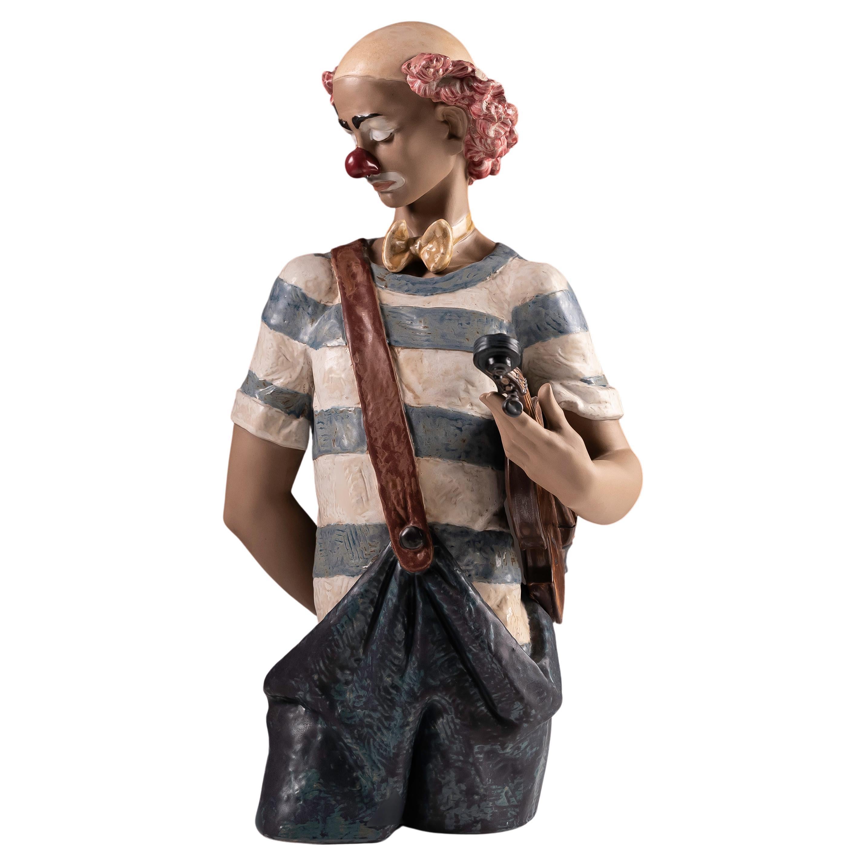 "Torso de Payaso" Lladró Skulptur Clown mit Geige in limitierter Auflage im Angebot