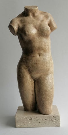 Light refractory ceramic female torso -made in Italy