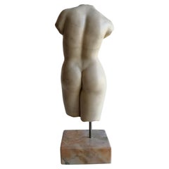 Female torso made on white Carrara marble -made in Italy