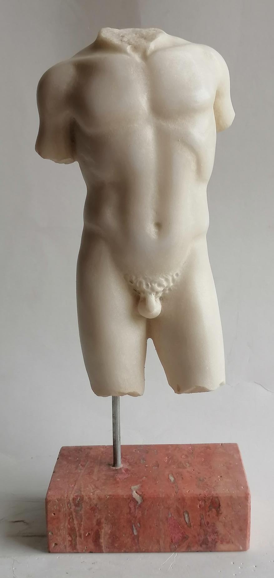 Scultura, Torso maschile, arte classica, arte greca, Torso, marmo bianco Carrara, scultura classica, torso bronzi Riace
Piccolo Torso maschile scolpito su bellissimo marmo bianco di Carrara, ispirato alla bellezza classica dei bronzi di