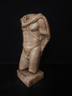Torso of Apollo in marble Yellow Antique, marble sculpture, H47 cm