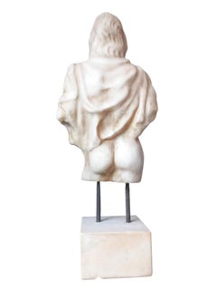 Torso of Hercules in white Carrara marble, Reproduction of Vatican museum