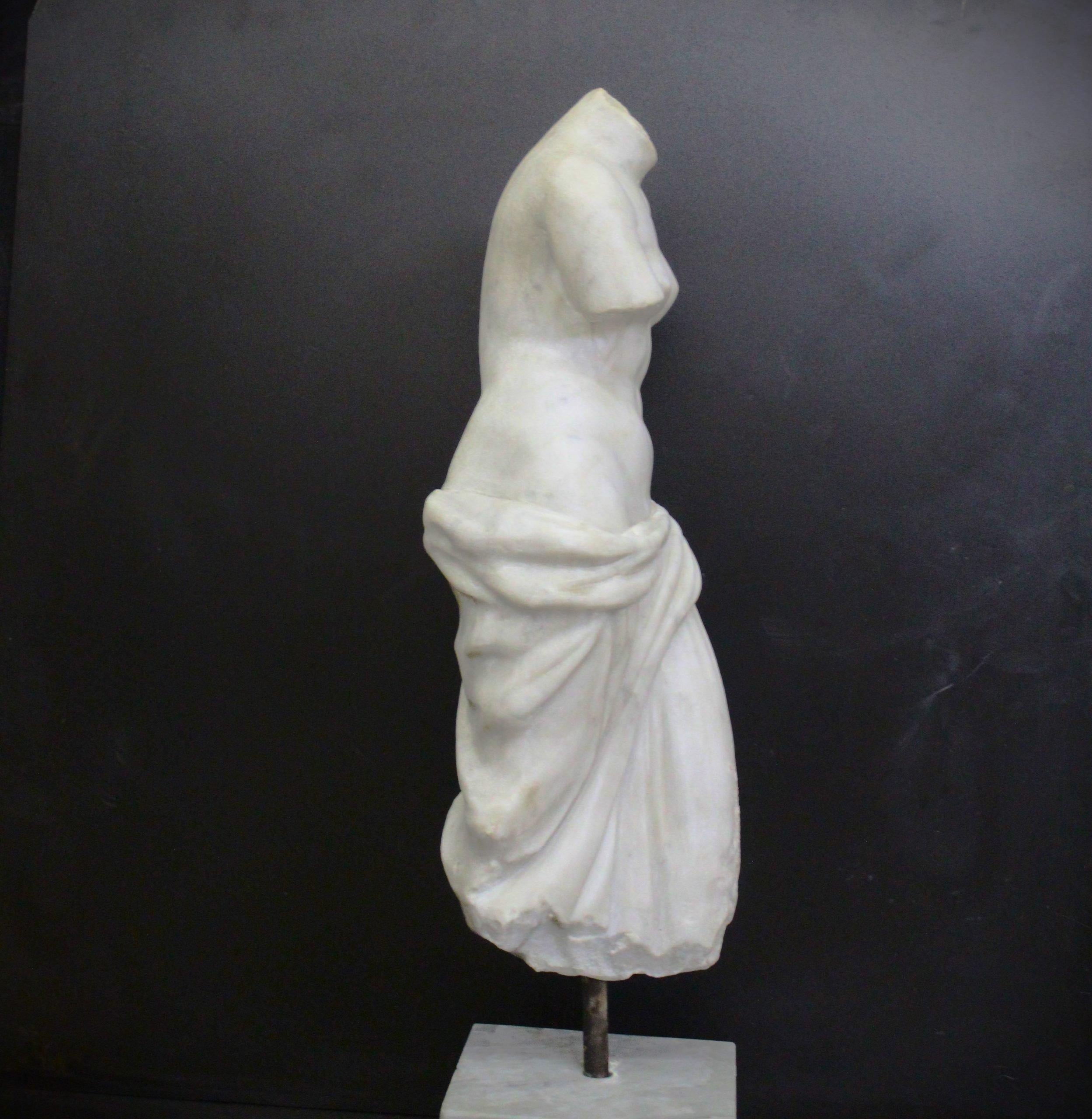 Marble Torso sculpture of Venus, Bust in Carrara marble, sculpture in marble