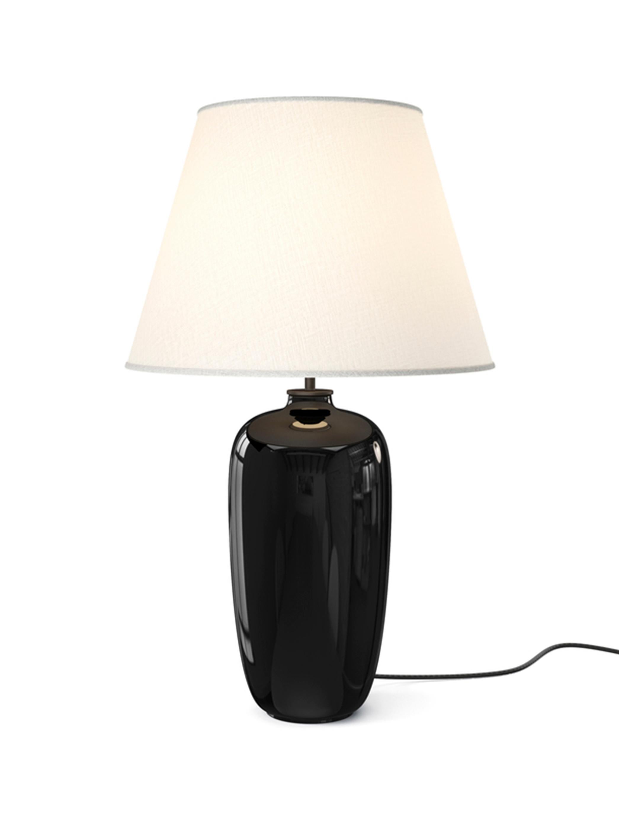 Chinois Lampe à poser Torso, noir /off-White, en céramique/lin by Kroyer-Saetter-Lassen en vente