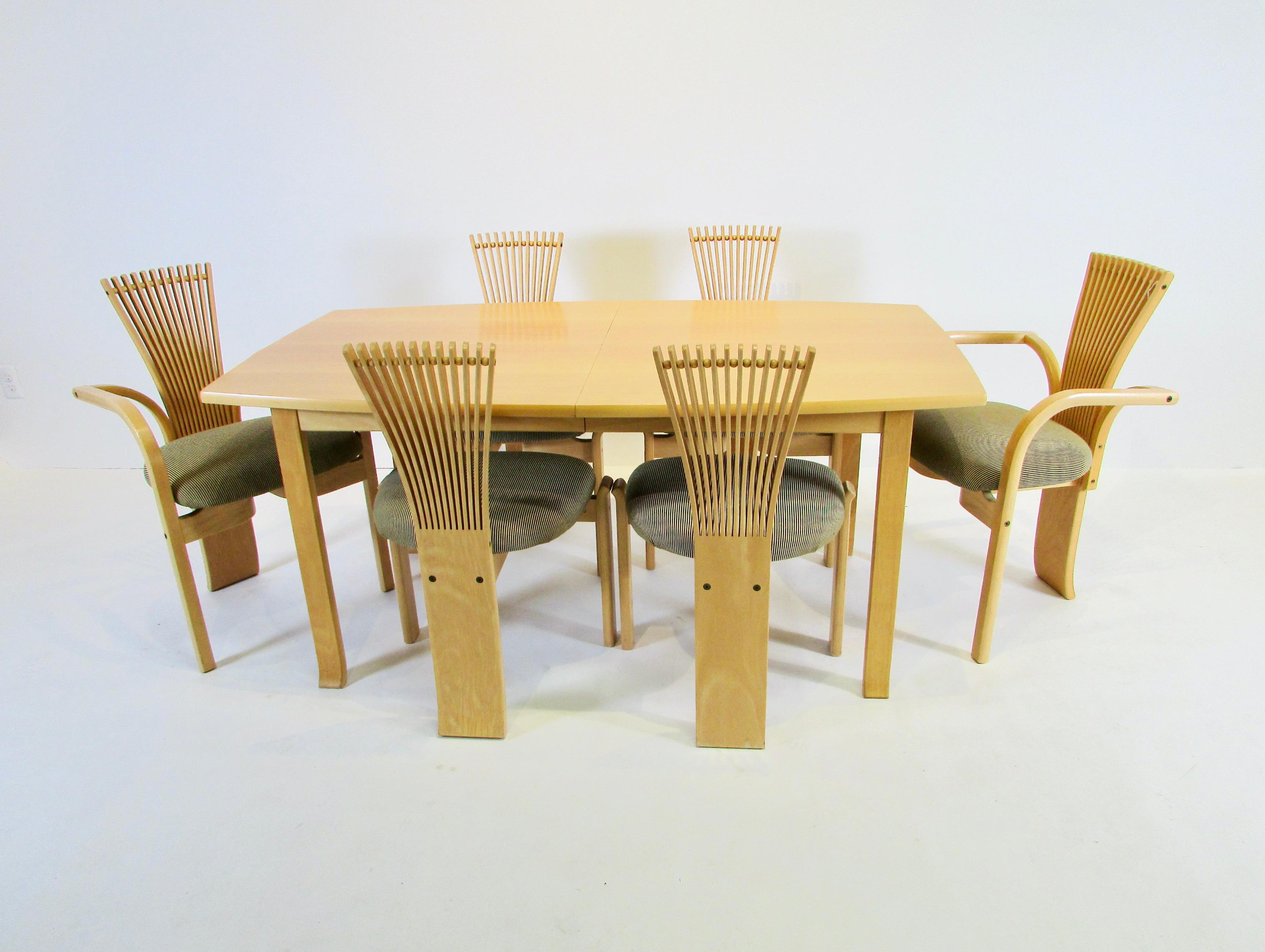 Torstein Nilson for Westnofa Totem Dining Table with Six Chairs For Sale 2
