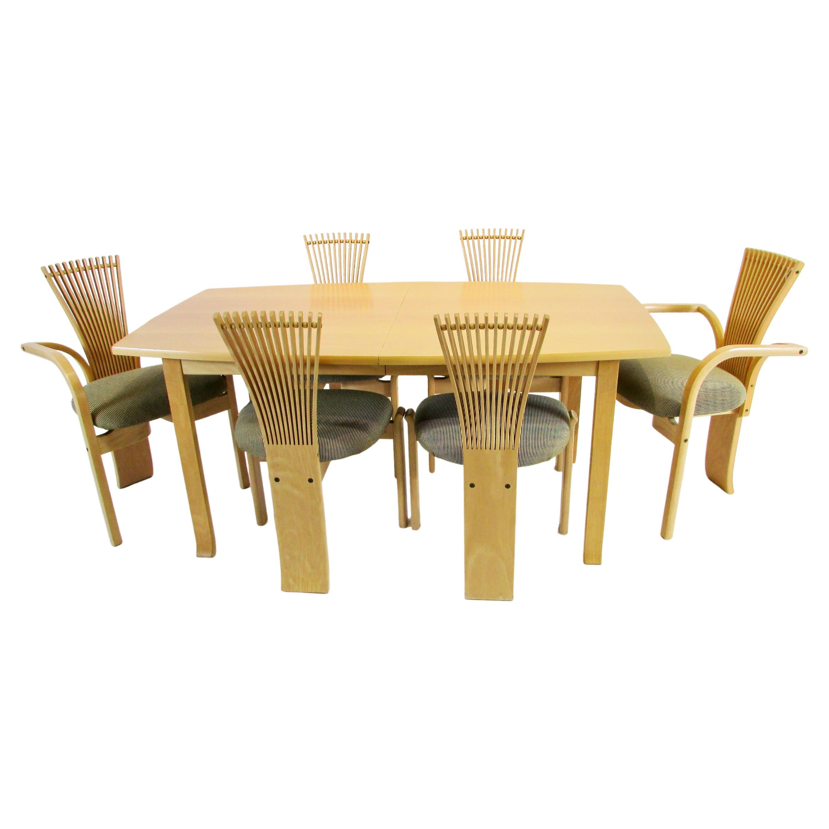 Torstein Nilson for Westnofa Totem Dining Table with Six Chairs