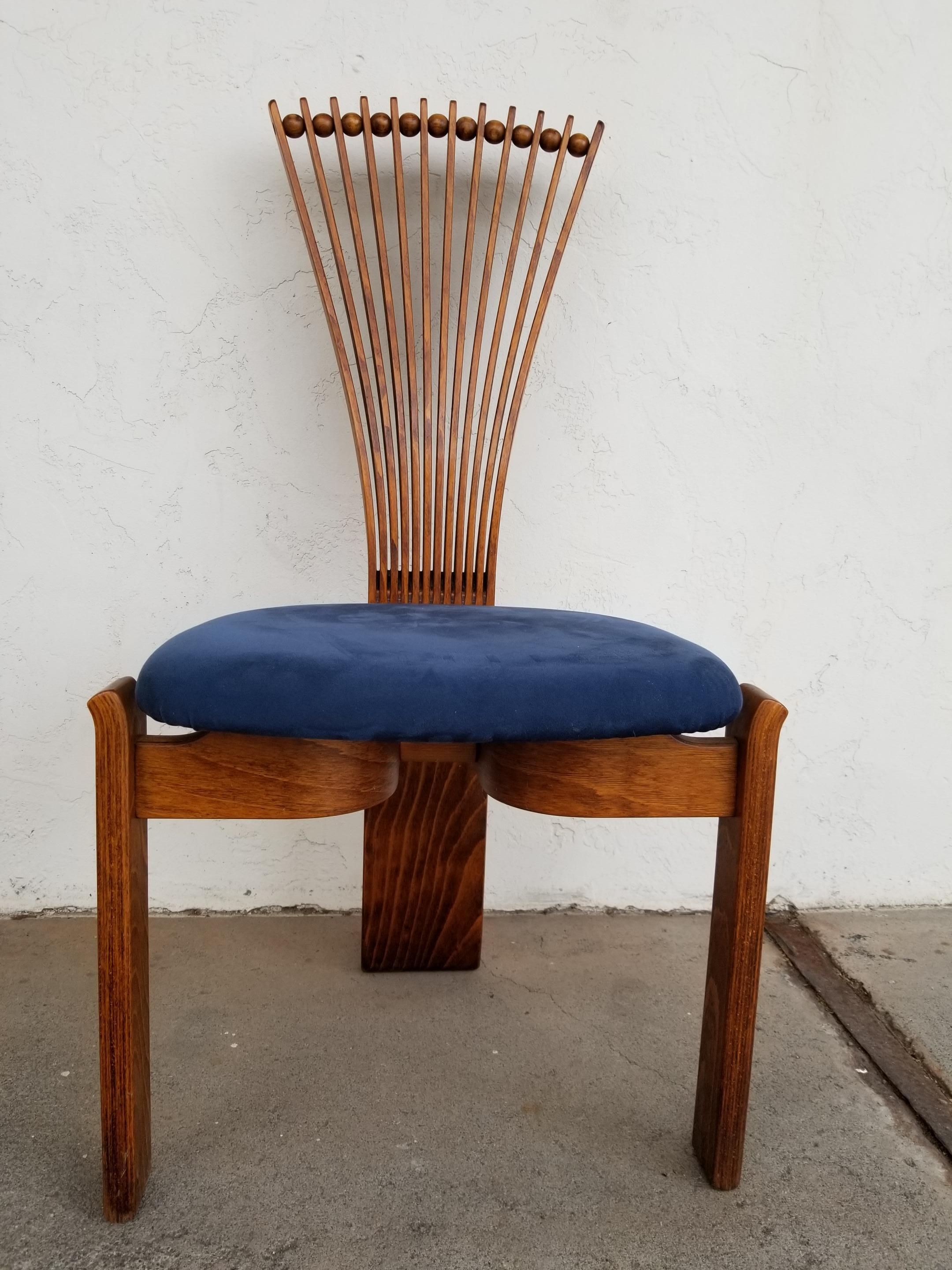 Wood Torstein Nilson Sculptural Scandinavian Modern Dining Chairs