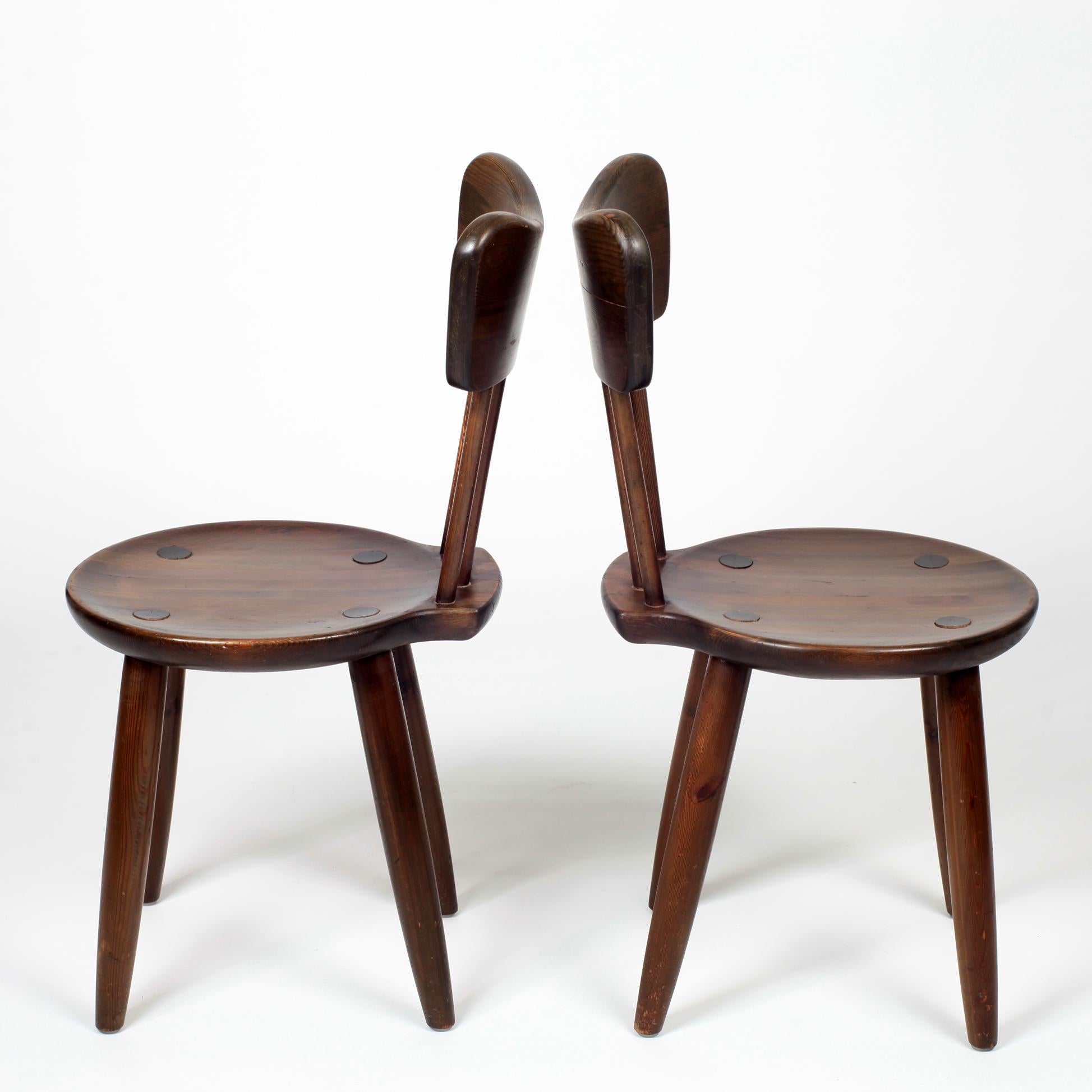 Torsten Claeson Set of 6 Pine Wood Dining Chairs, 1930, Sweden 5