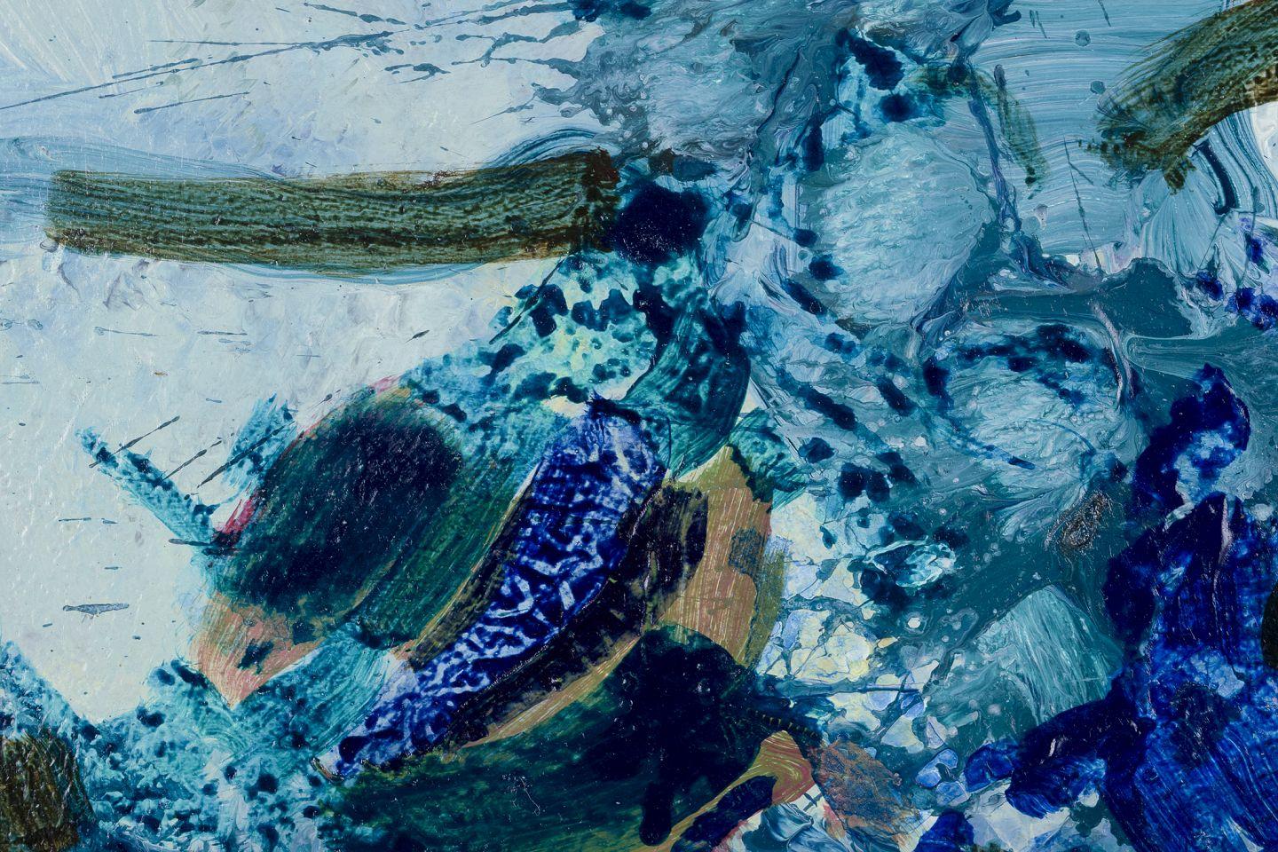 Torsten Hult, schwedischer Künstler. Öl auf Karton. Abstrakte Komposition, 1964 (Moderne) im Angebot