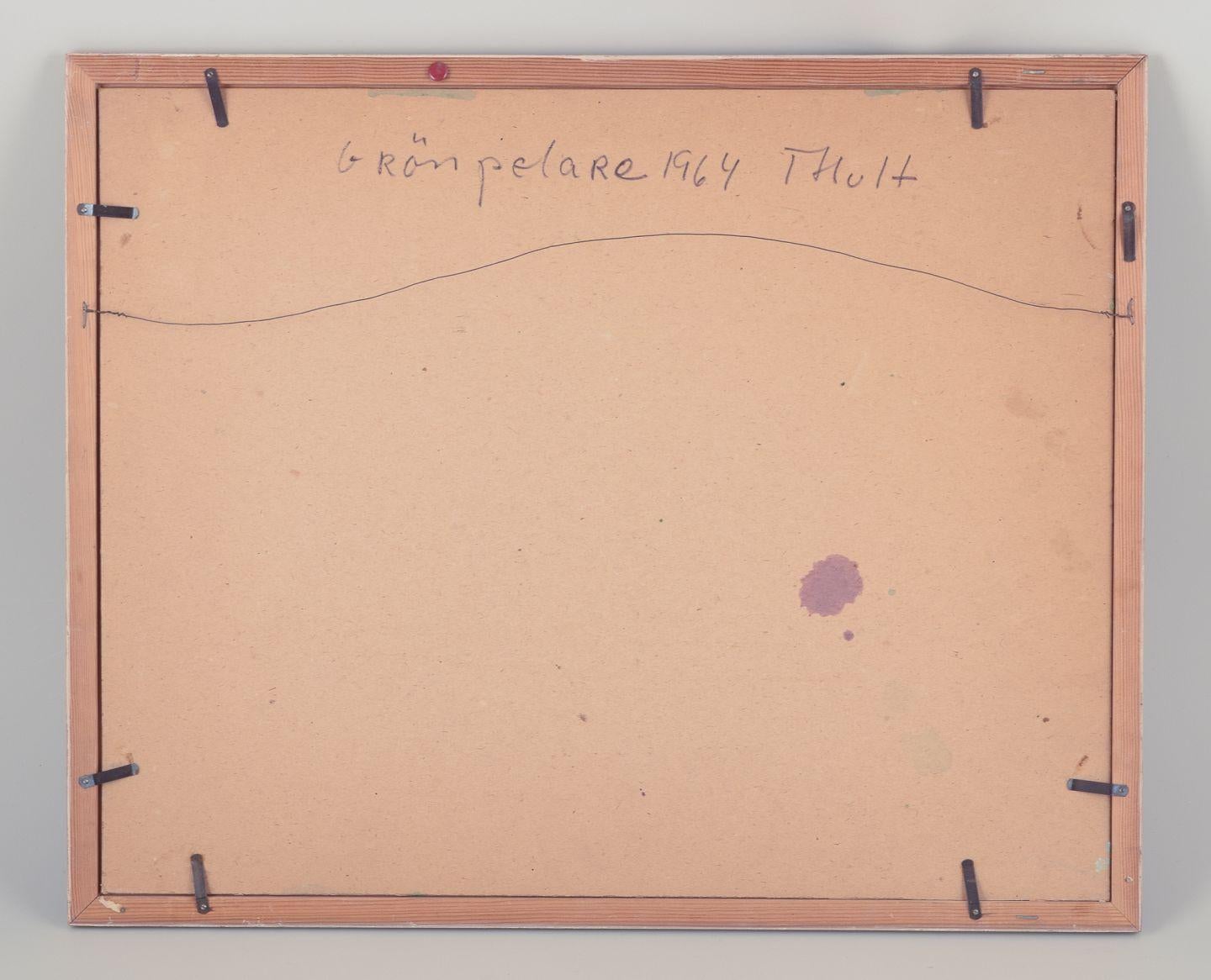 Torsten Hult, schwedischer Künstler. Öl auf Karton. Abstrakte Komposition, 1964 (Sonstiges) im Angebot