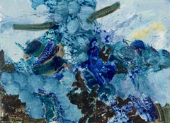 Torsten Hult, schwedischer Künstler. Öl auf Karton. Abstrakte Komposition, 1964