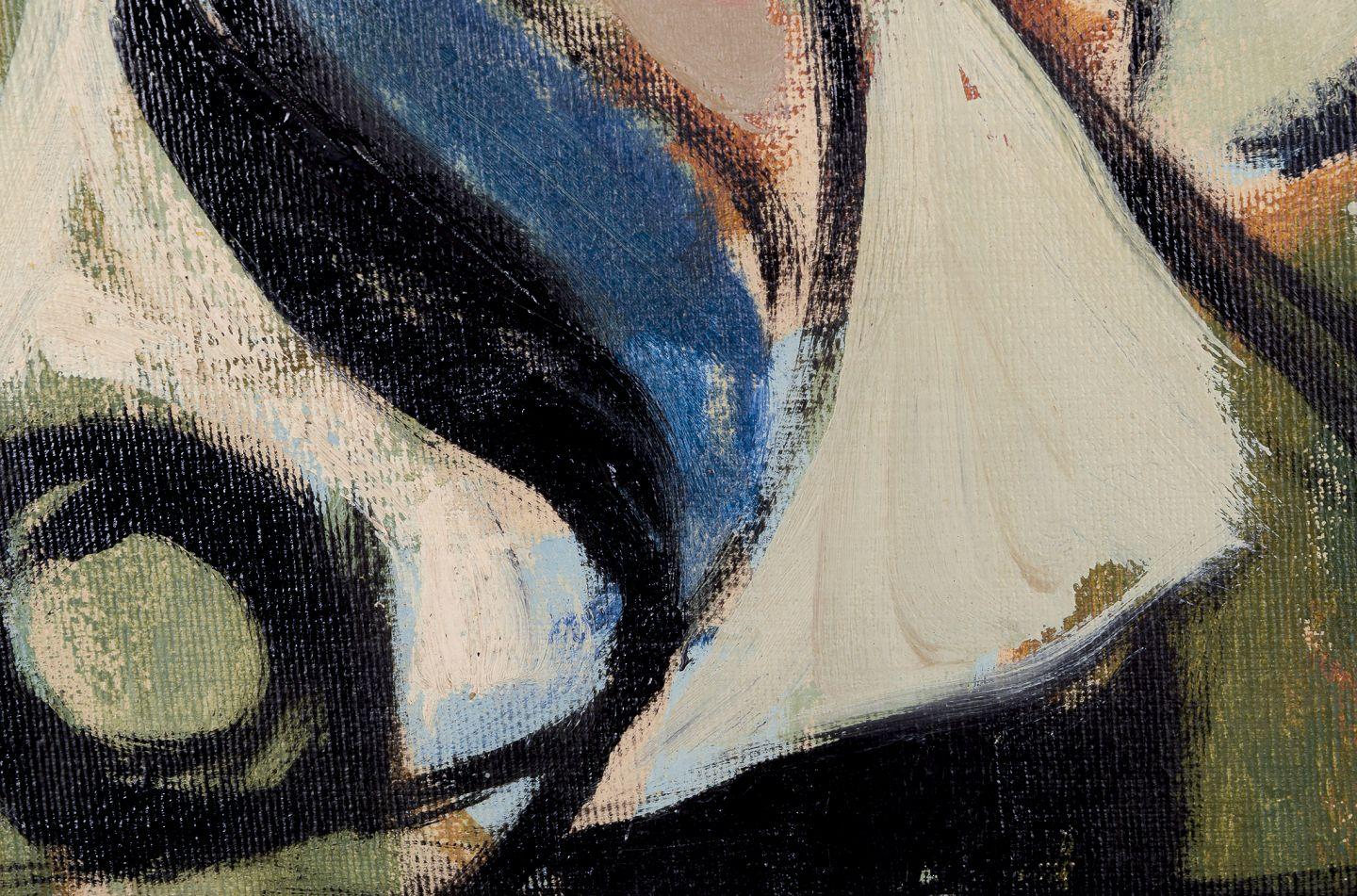 Mid-20th Century Torsten Hult, Swedish painter. Oil on board. Abstract composition. Ca. 1960s For Sale