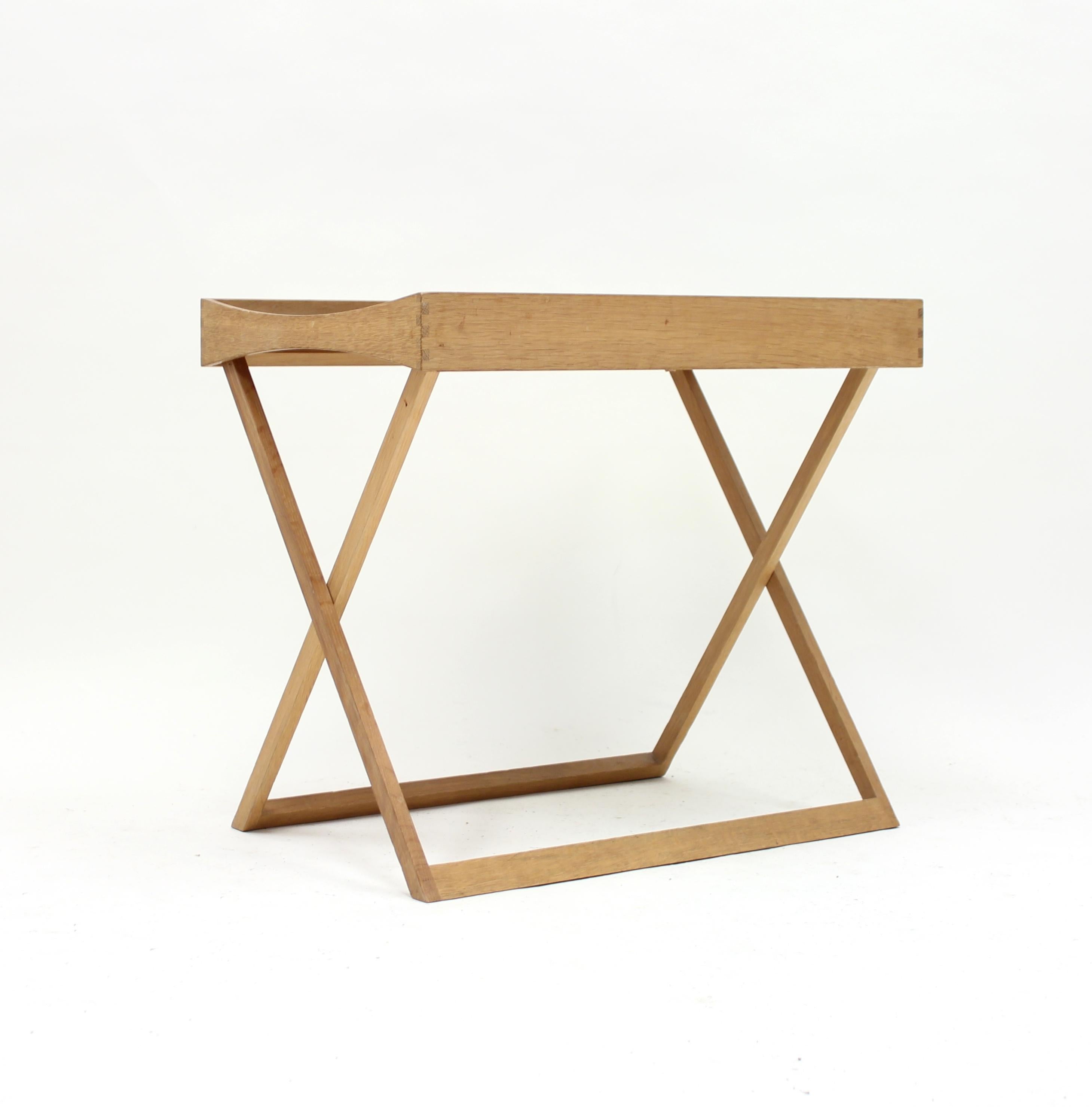 Danish Torsten Johansson, Foldable Oak Tray Table for Bo-Ex, 1960s