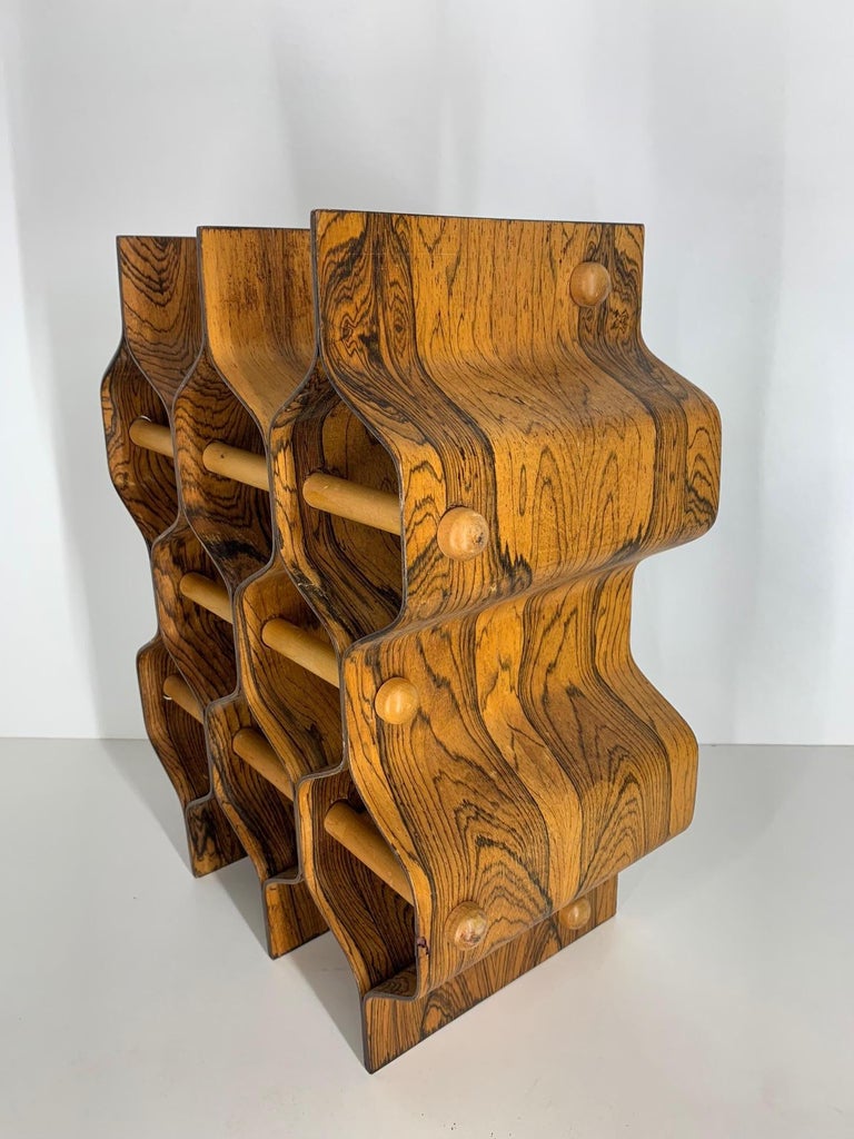Torsten Johansson Swedish Rosewood Wine Rack at 1stDibs
