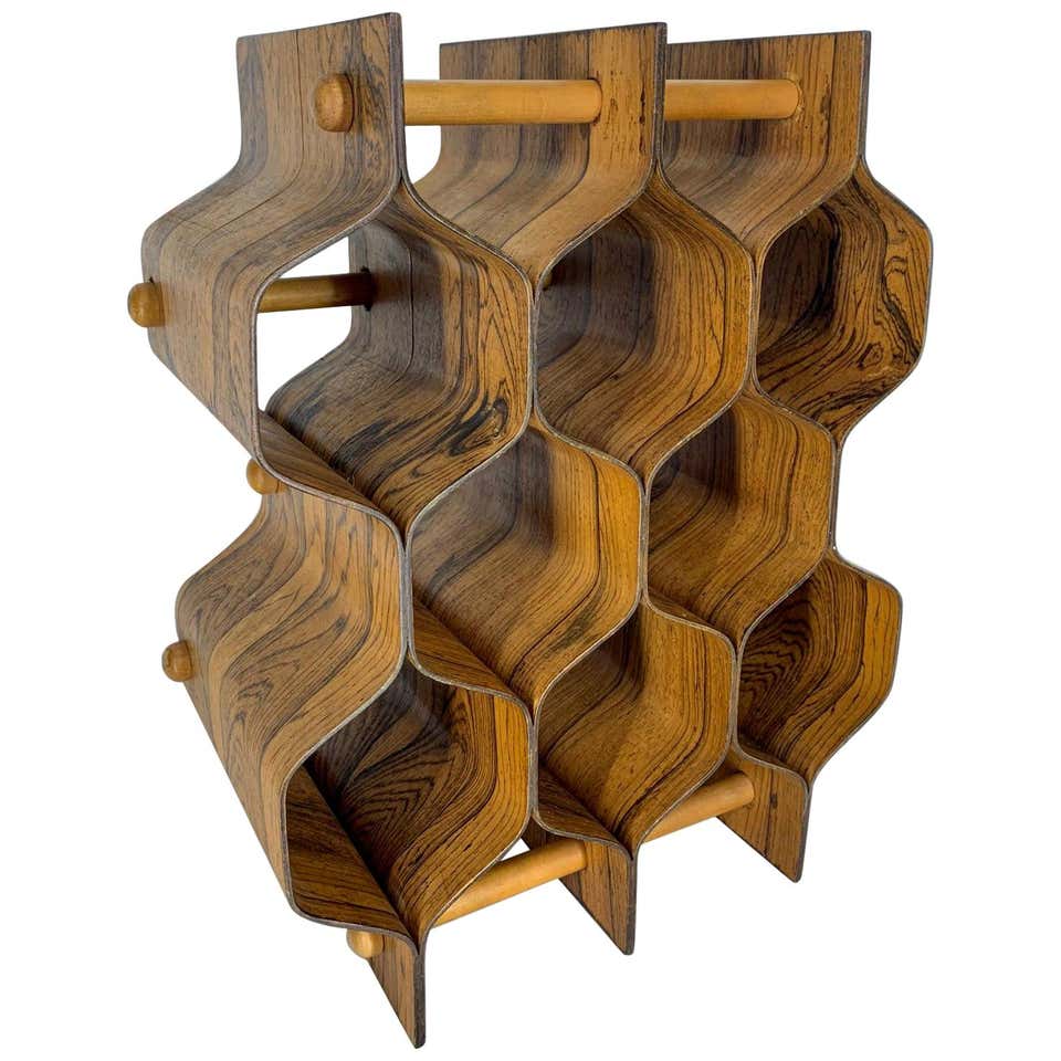 Torsten Johansson Swedish Rosewood Wine Rack at 1stDibs
