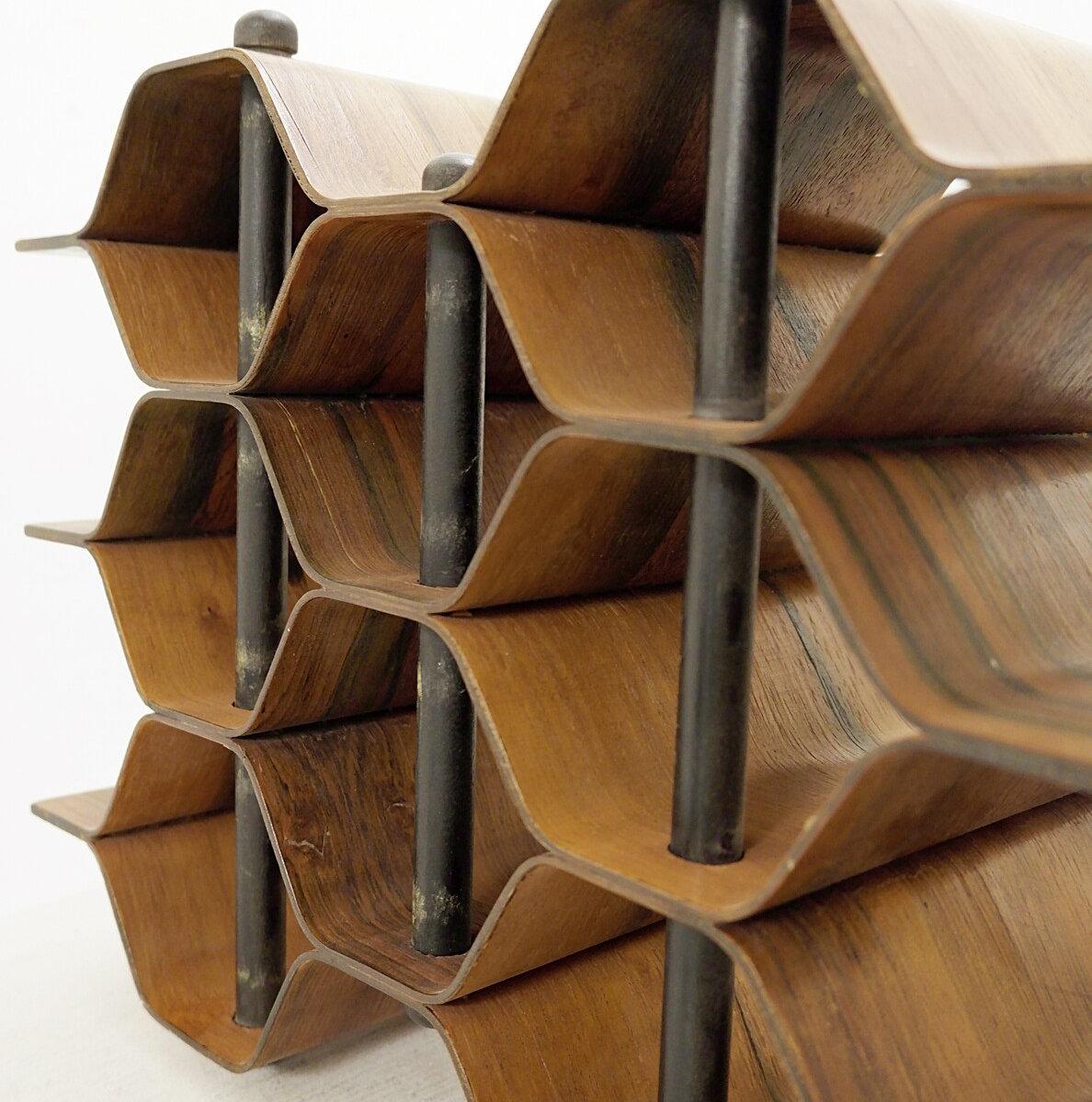 Torsten Johansson Wine Rack / Bottle Stand Produced by AB Formträ, Sweden, 1950s For Sale 4