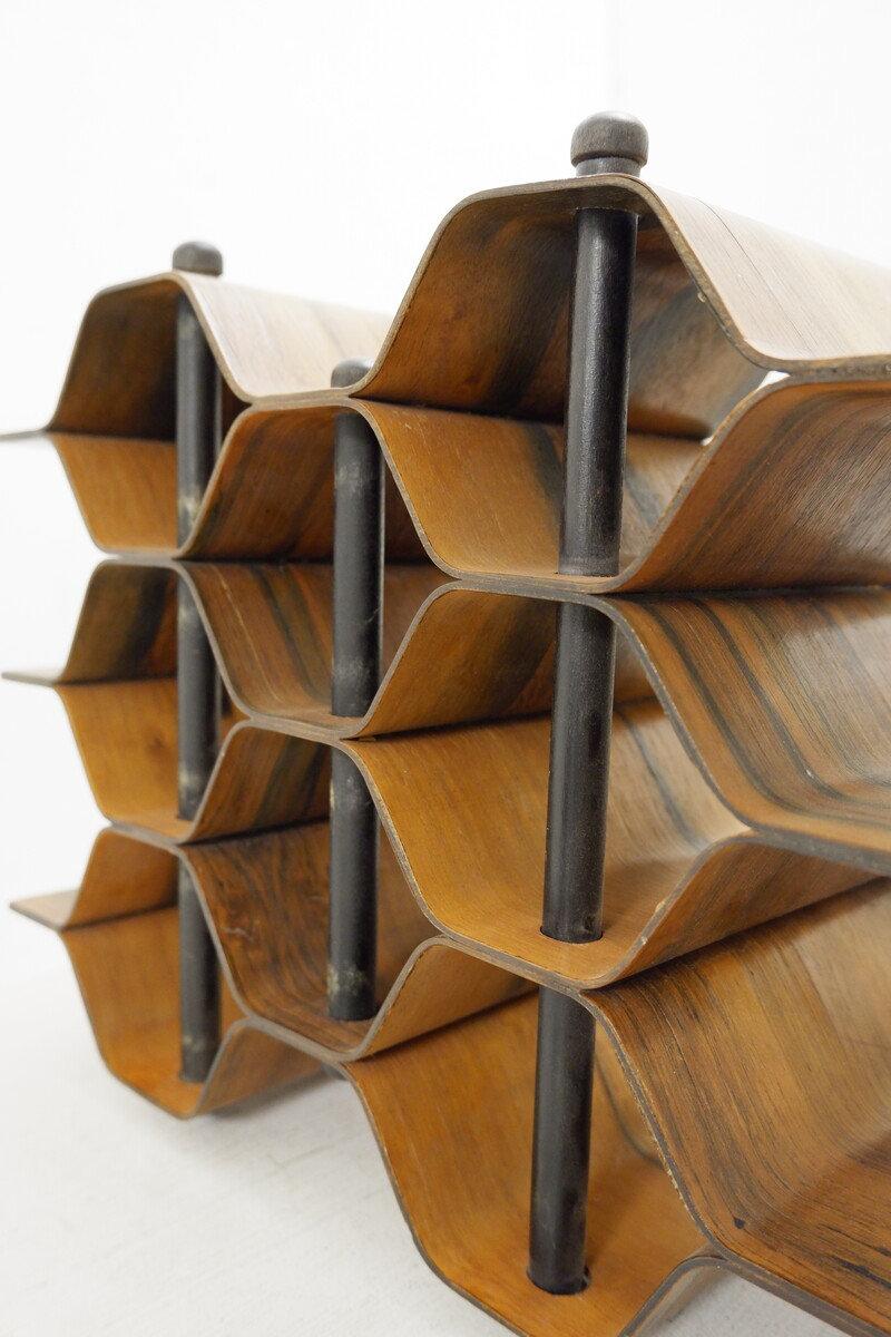Torsten Johansson Wine Rack / Bottle Stand Produced by AB Formträ, Sweden, 1950s For Sale 5