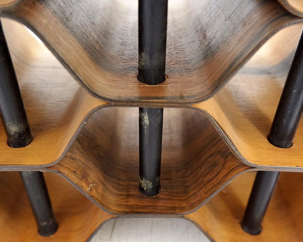 Torsten Johansson Wine Rack / Bottle Stand Produced by AB Formträ, Sweden, 1950s In Good Condition For Sale In Linkebeek, BE