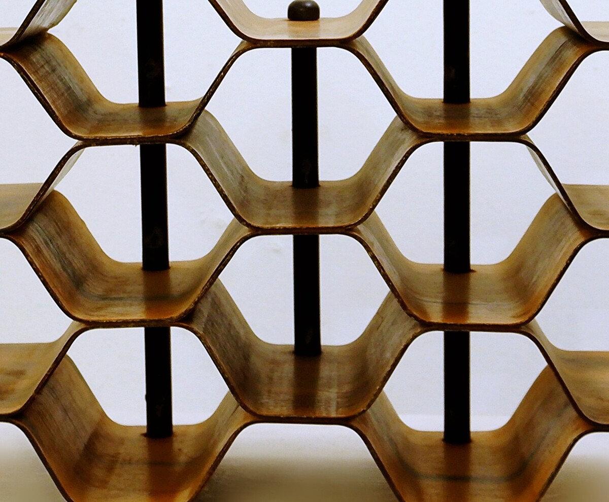 20th Century Torsten Johansson Wine Rack / Bottle Stand Produced by AB Formträ, Sweden, 1950s For Sale