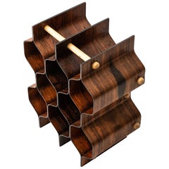 Torsten Johansson Wine Rack in Rosewood by AB Formträ in Sweden