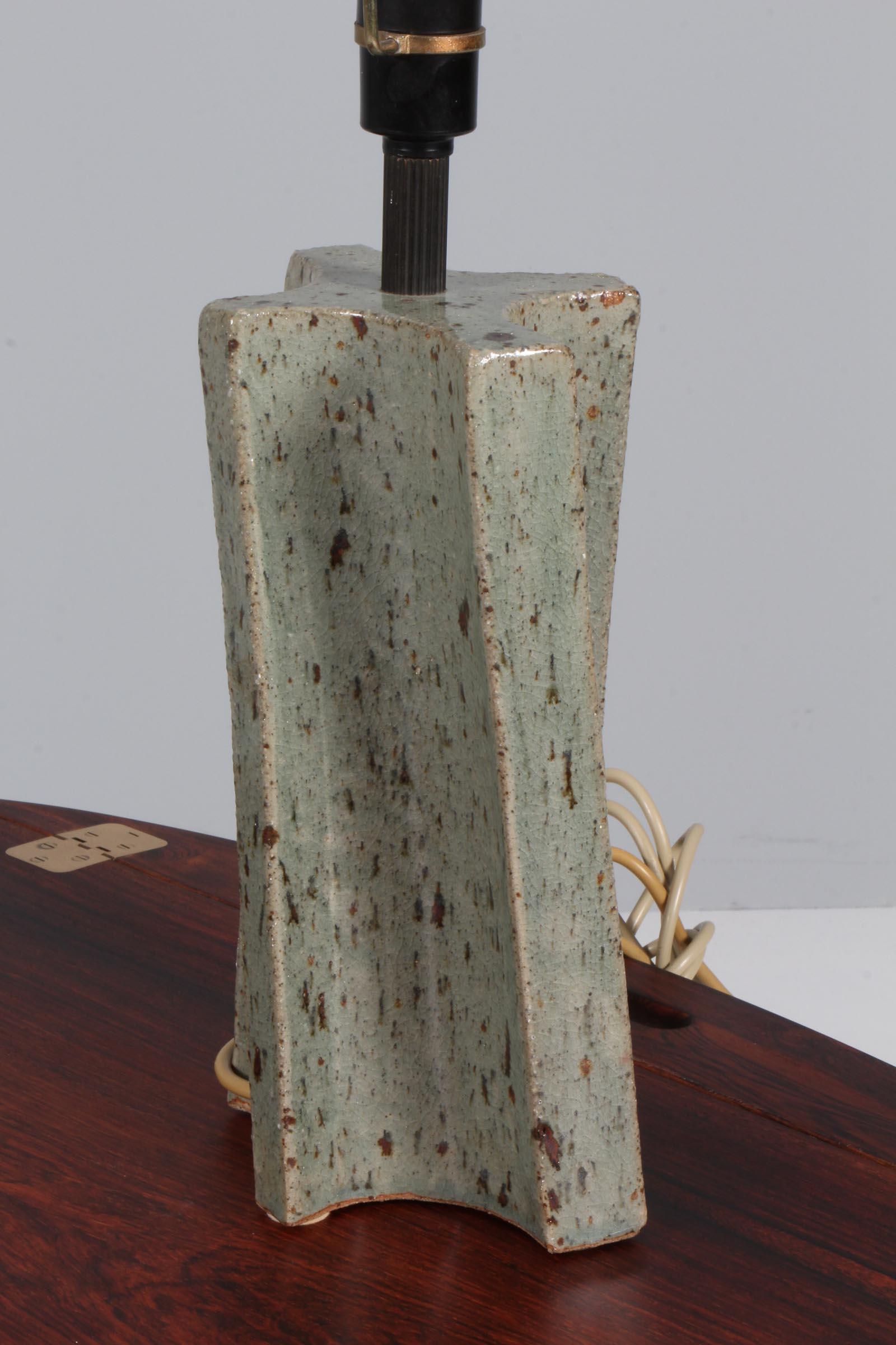 Glazed Torsten Mosumgaard table lamp in stoneware For Sale