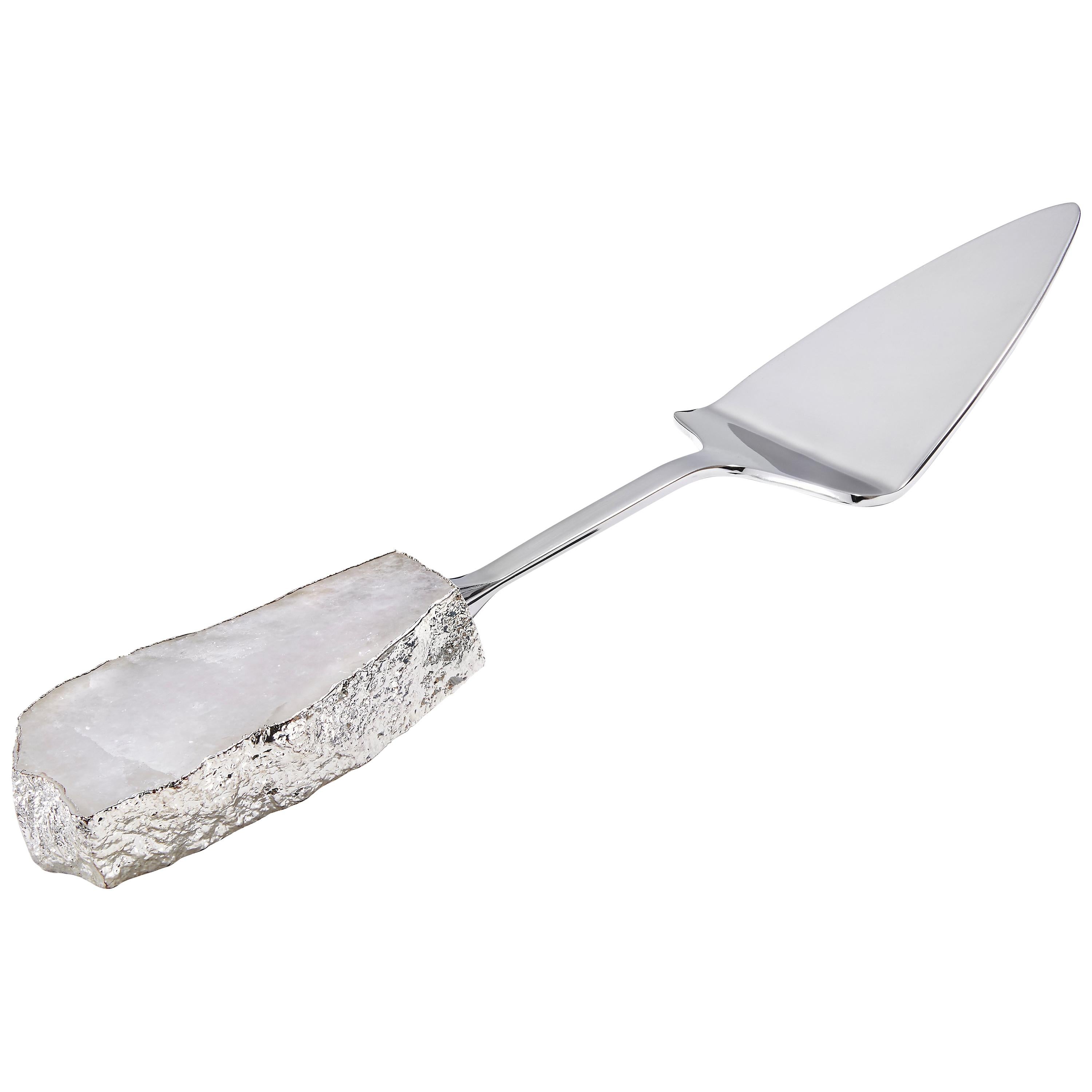 Torta Cake Server in Crystal and Silver by ANNA new york