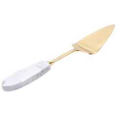 Torta Cake Server in Marble and Gold by ANNA New York