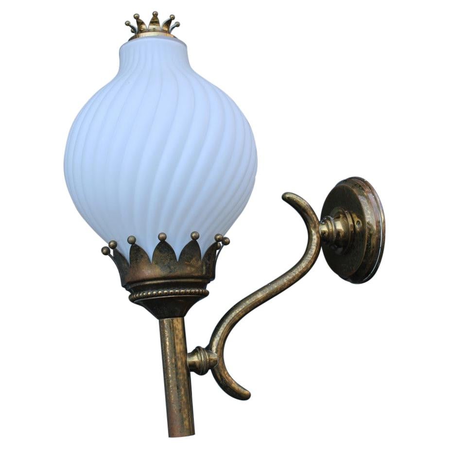 Tortiglioni Wall Lamp Arredoluce Monza Angelo lelii Mid-Century Italian Brass For Sale
