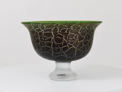 Ciotola in vetro artistico tartaruga di Ulrica Hydman-Vallien, Kosta Boda, Svezia, anni '80