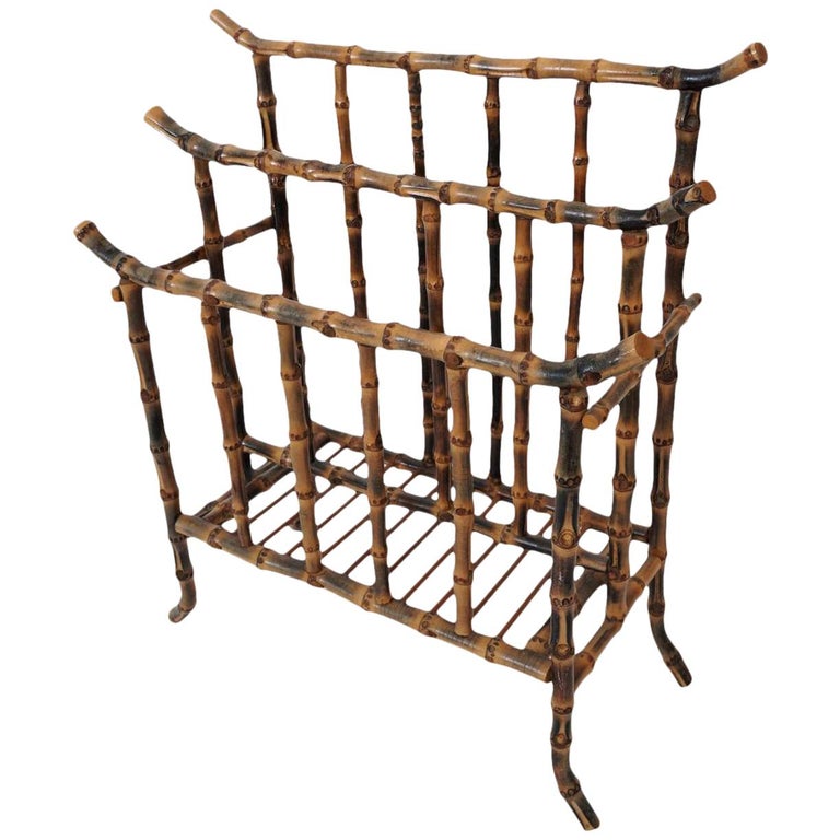 Tortoise Bamboo Magazine Holder at 1stDibs