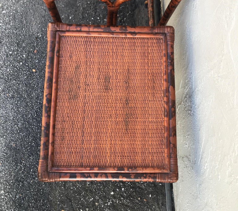 Tortoise Bamboo Stacking Tables at 1stDibs