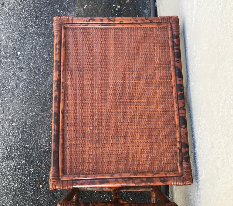 Tortoise Bamboo Stacking Tables at 1stDibs