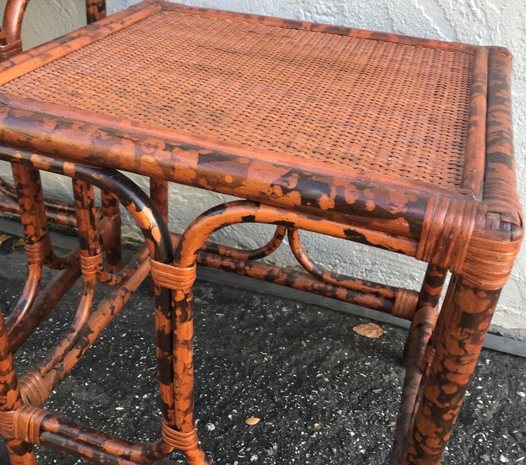 Tortoise Bamboo Stacking Tables at 1stDibs