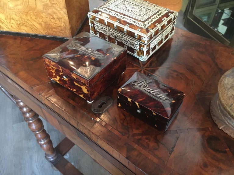 Tortoise Cigarette and Match Box with Sterling Mounts. Priced per box. For  Sale at 1stDibs