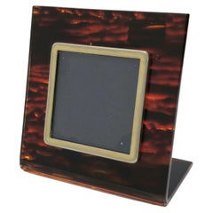 Tortoise Lucite Picture Frame Mid-Century  Design Italy 1970s