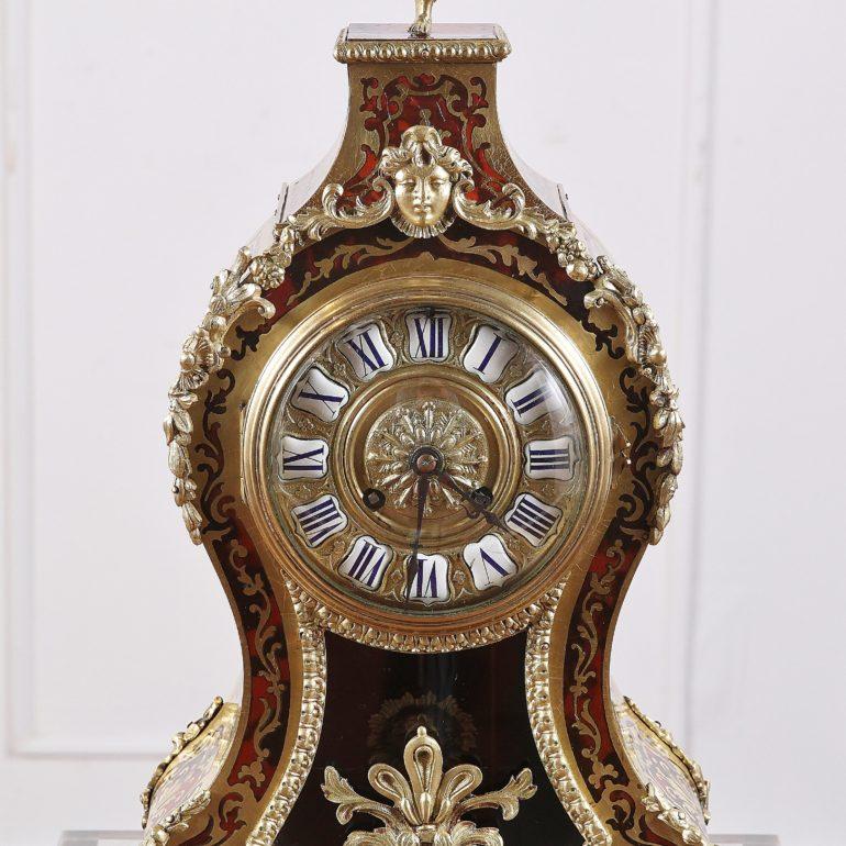 19th Century Tortoise Shell-and-Brass Clock