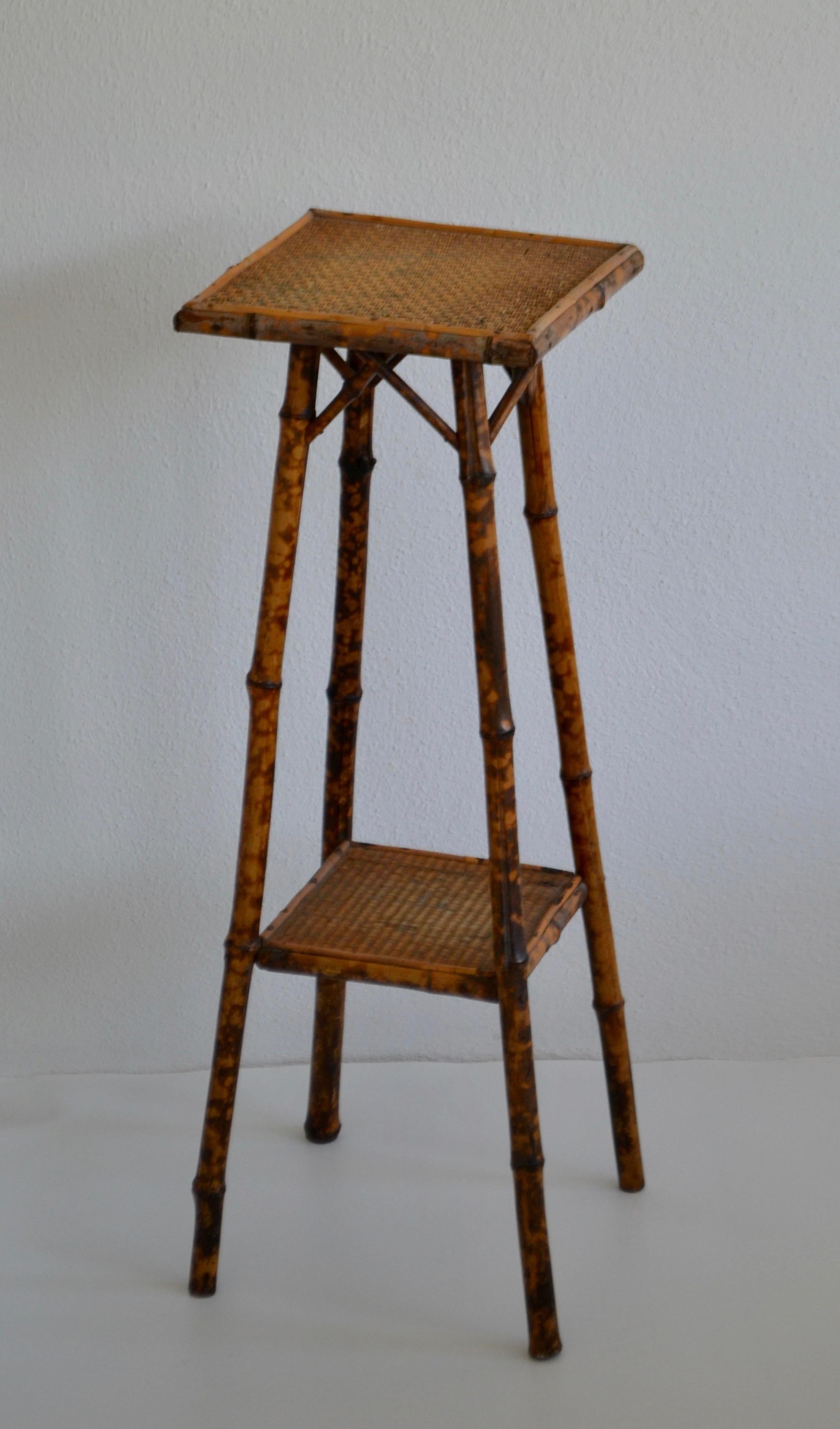 Victorian Tortoise Shell Bamboo Plant Stand