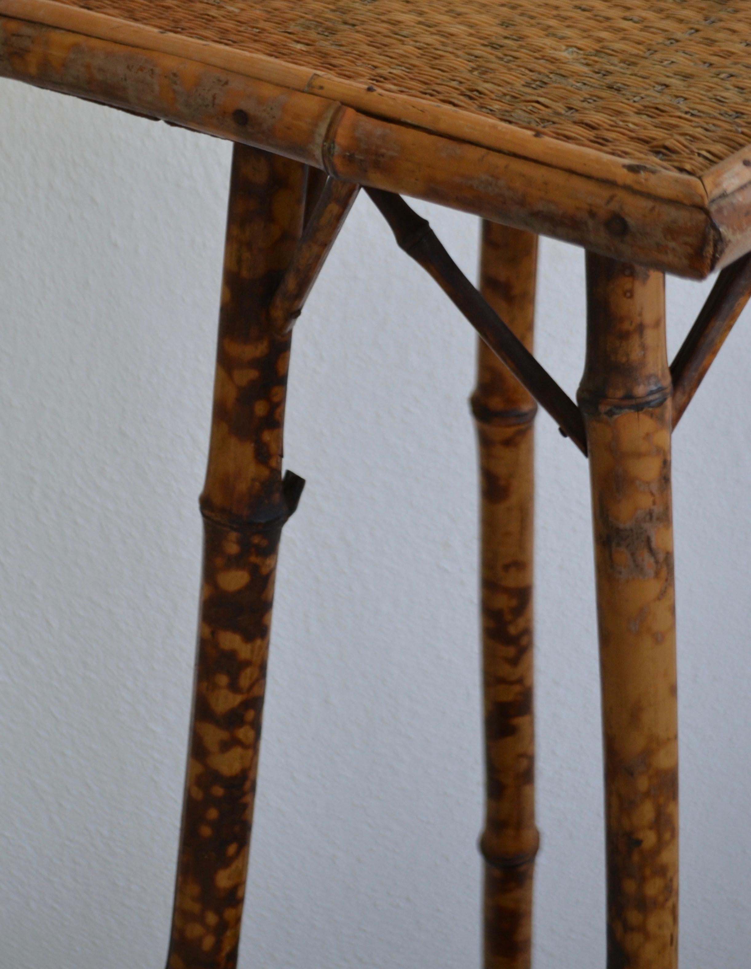 20th Century Tortoise Shell Bamboo Plant Stand