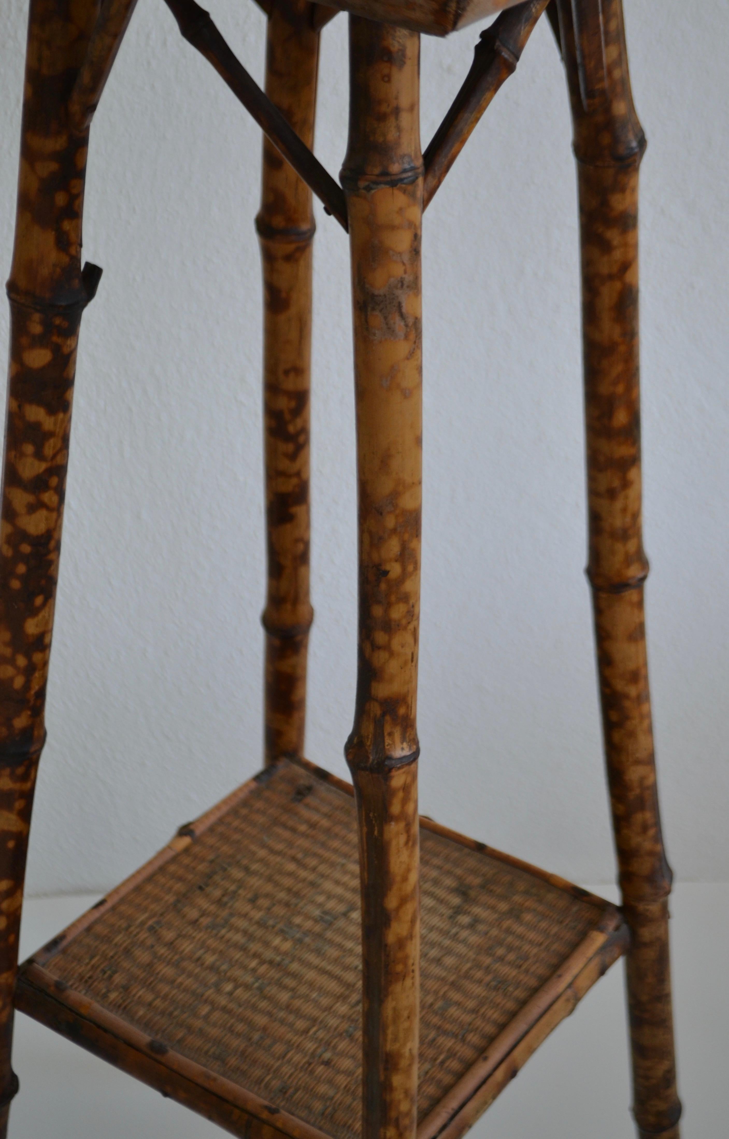 Tortoise Shell Bamboo Plant Stand 1