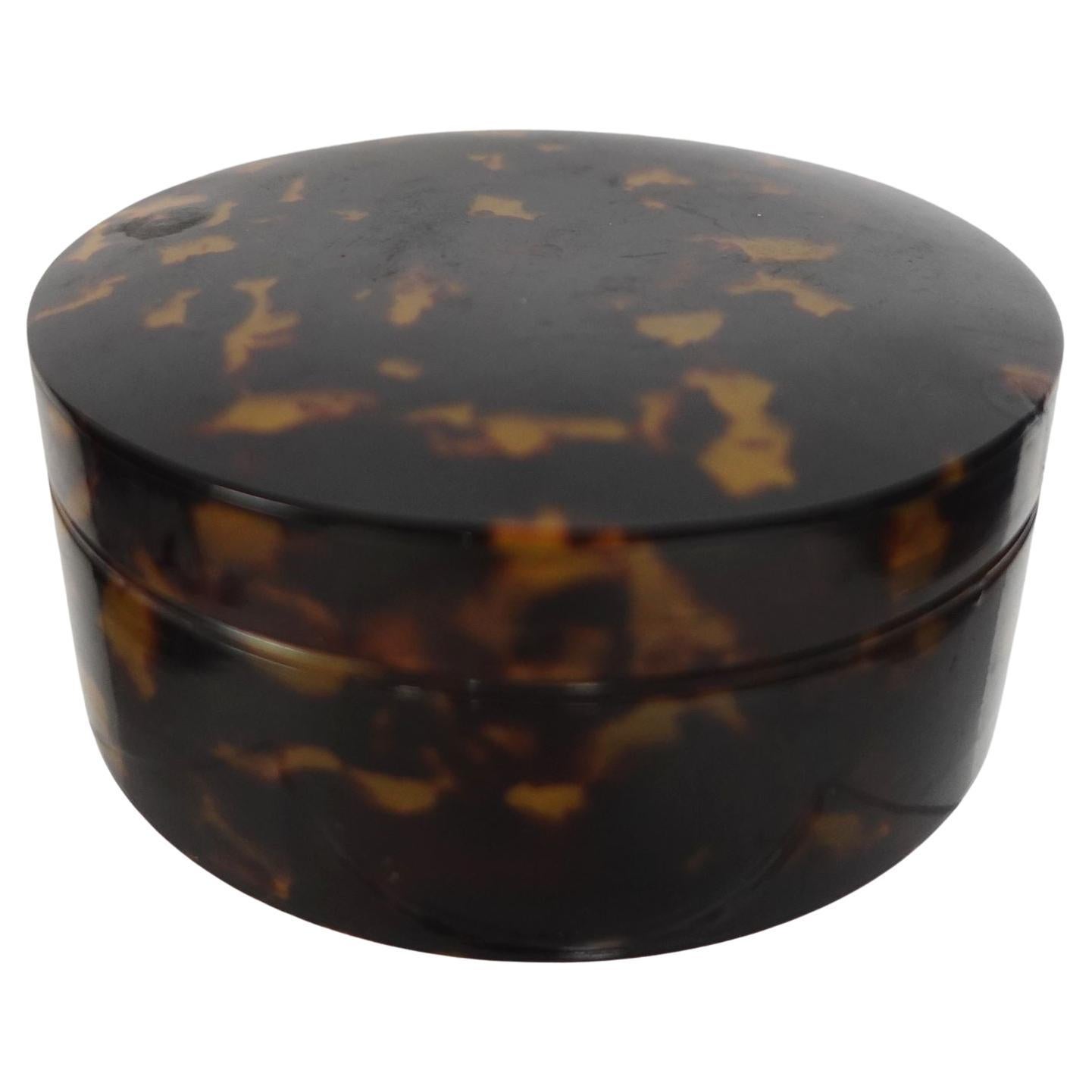 Tortoise Shell Box with Mrror, Hand Made, 1900s