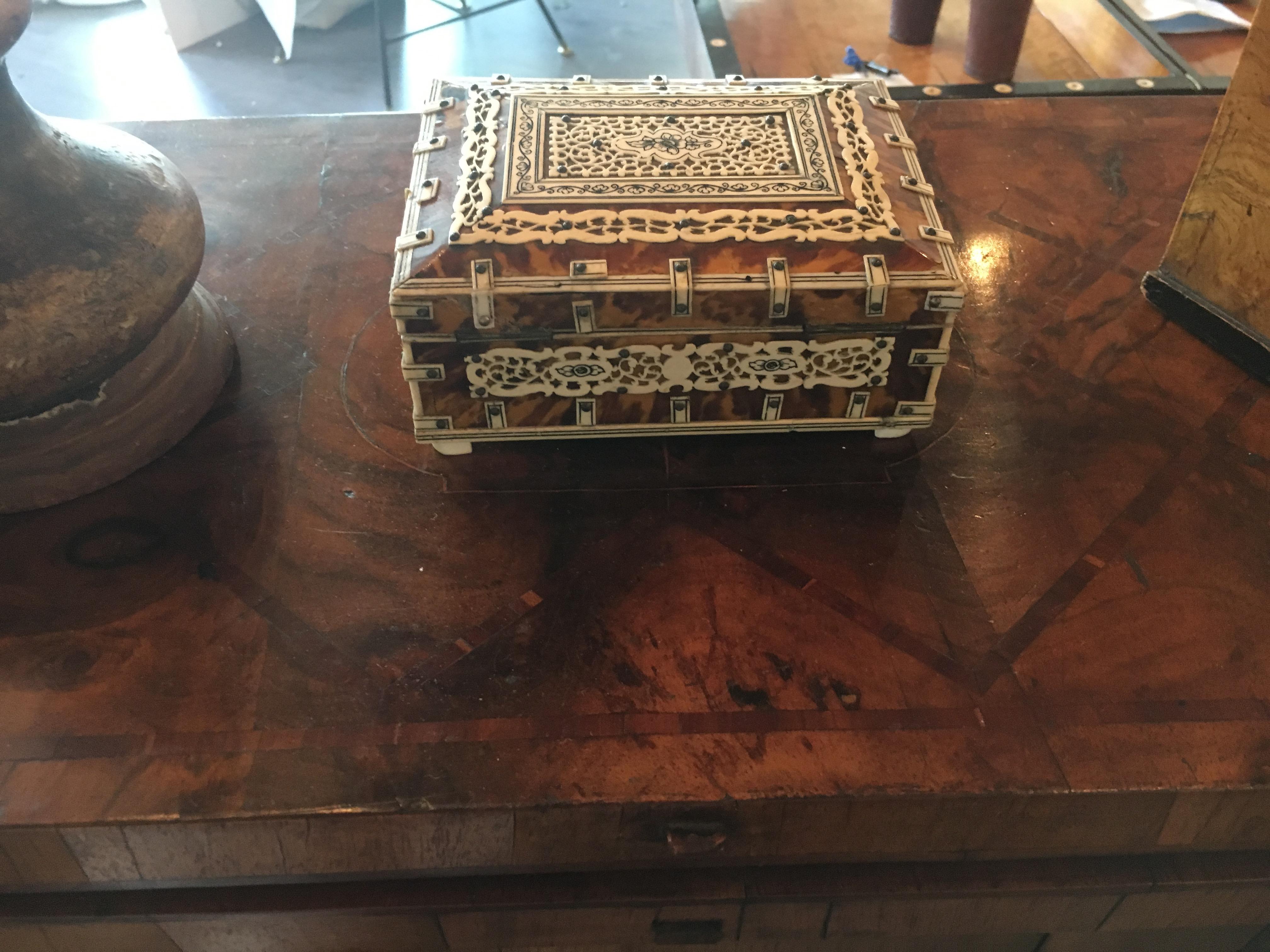 antique tortoise shell box