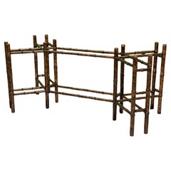 Tortoise Shell Faux Bamboo Dining Table Base