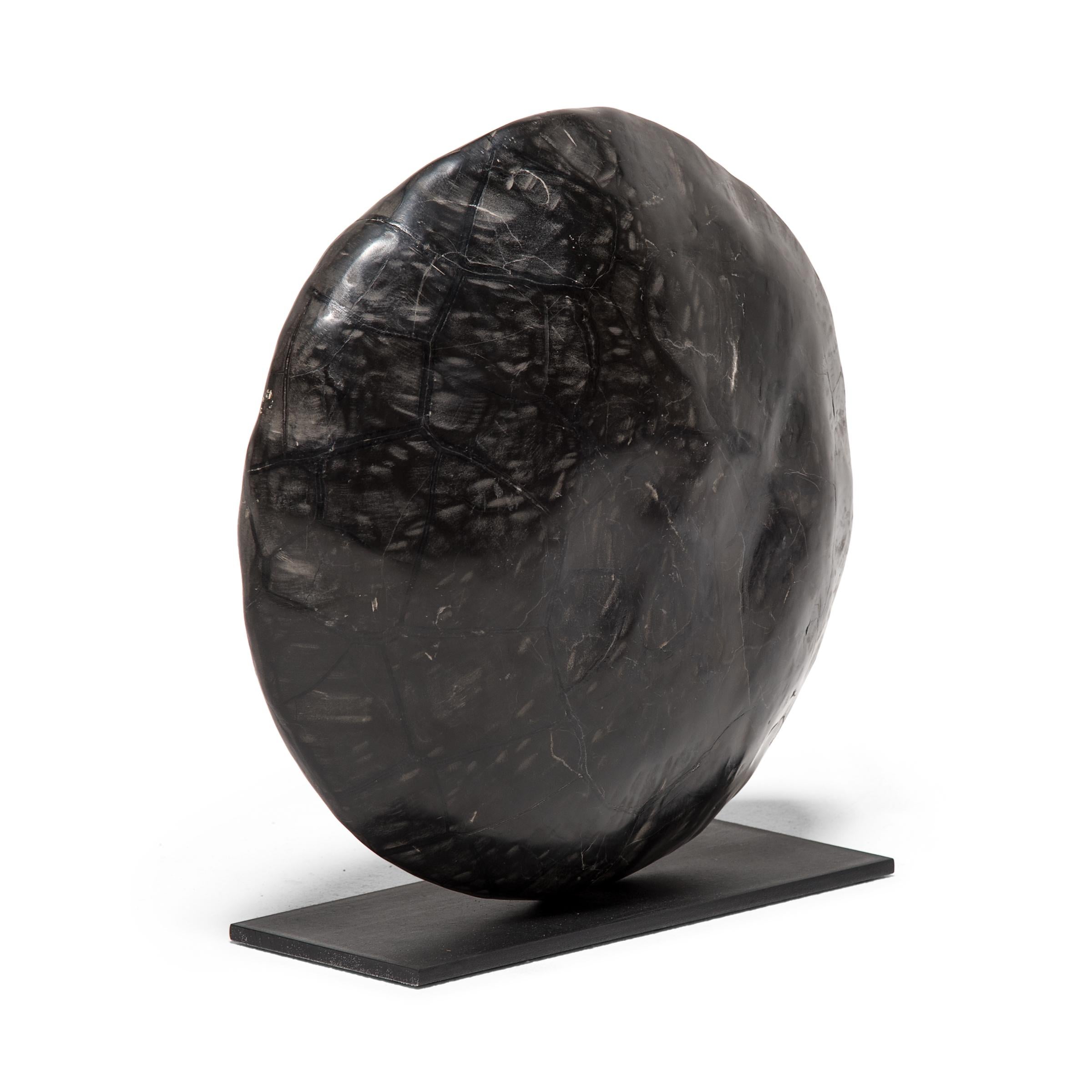 Polished Tortoise Shell Meditation Stone Sculpture