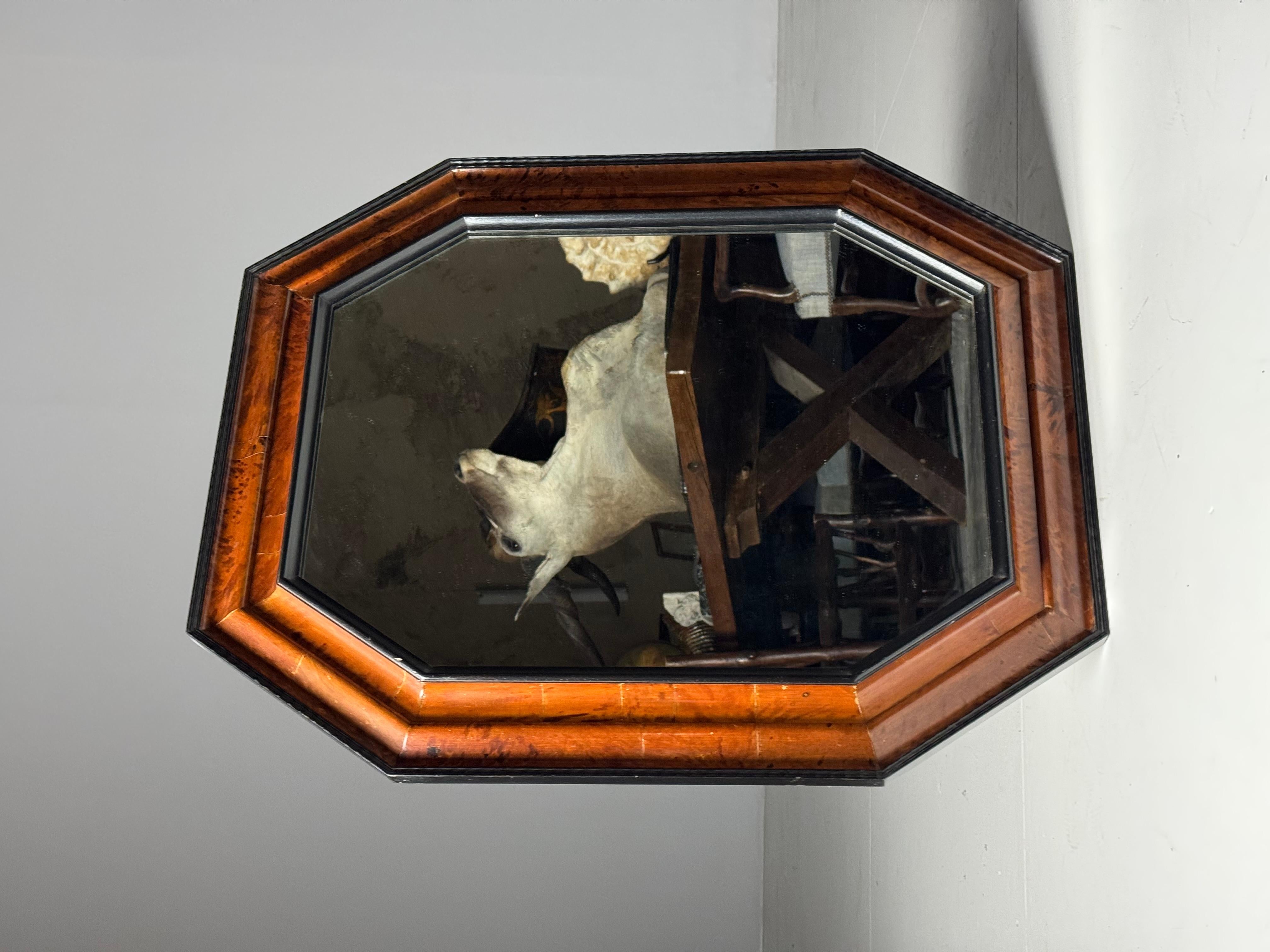 Fantastic Tortoise shell ripple frame mirror. Dutch/Flemish, early 20th century.
