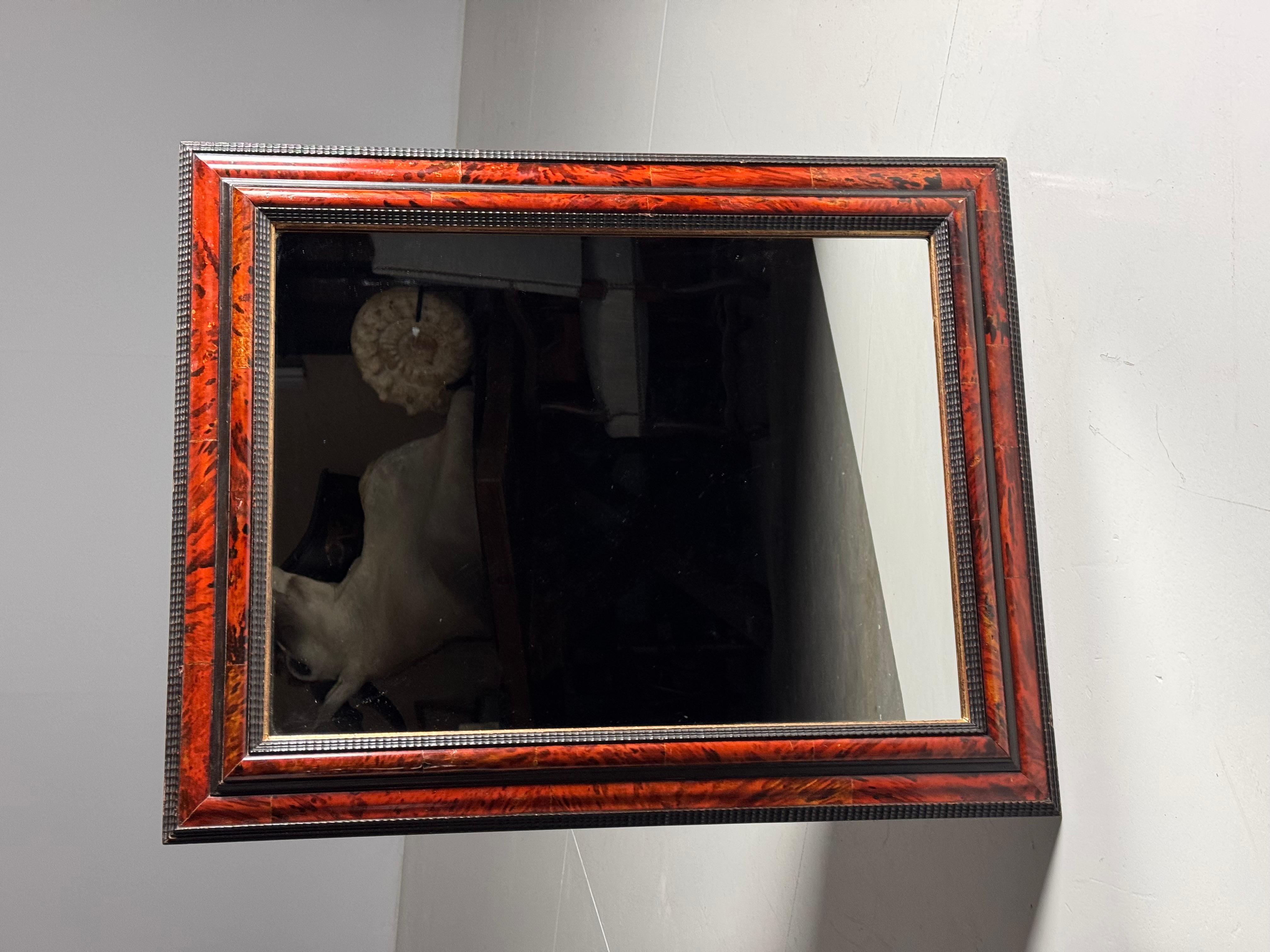 Tortoise Shell mirror ripple frame For Sale 8