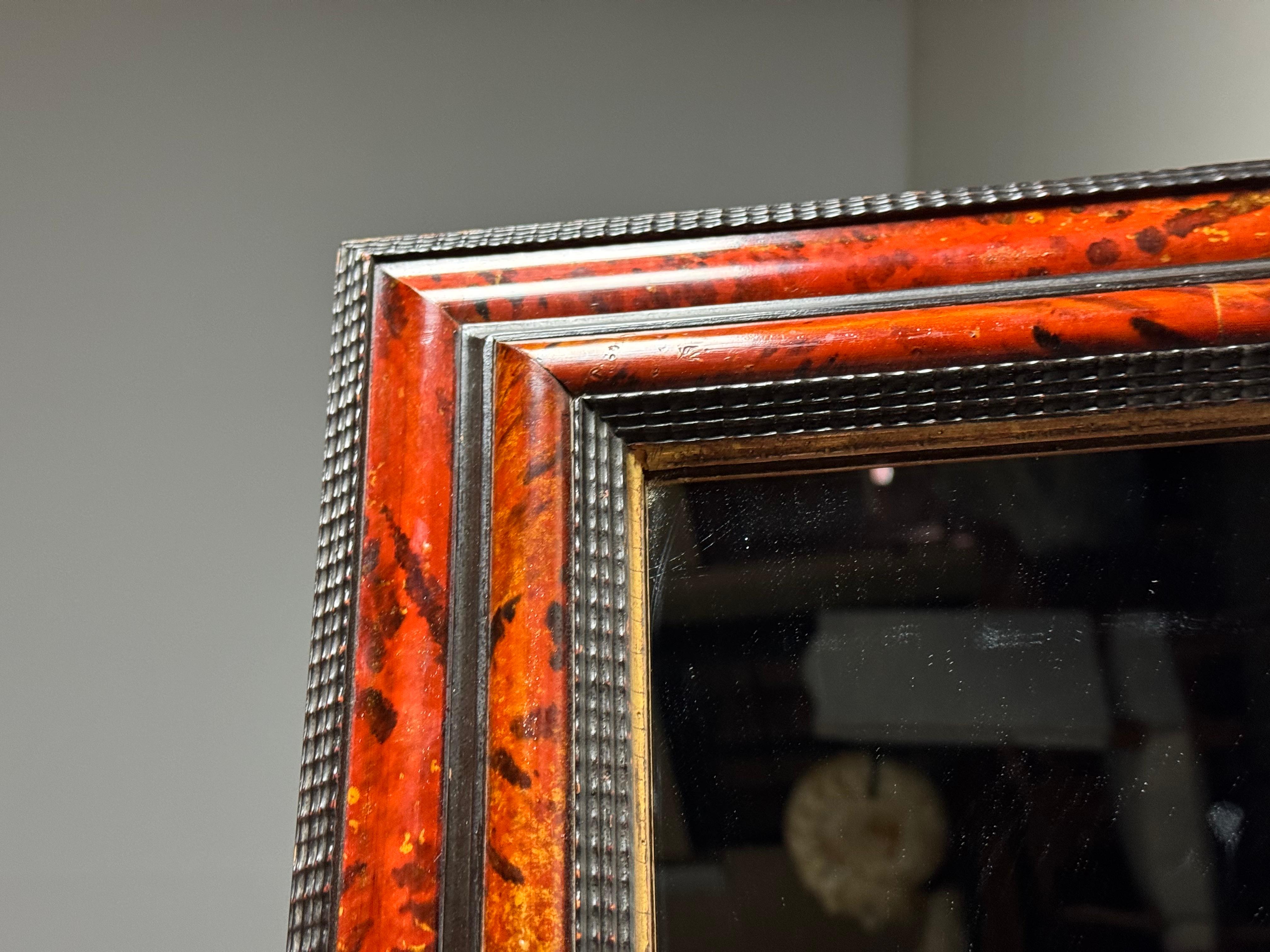 Tortoise Shell mirror ripple frame In Good Condition For Sale In MILL, NL