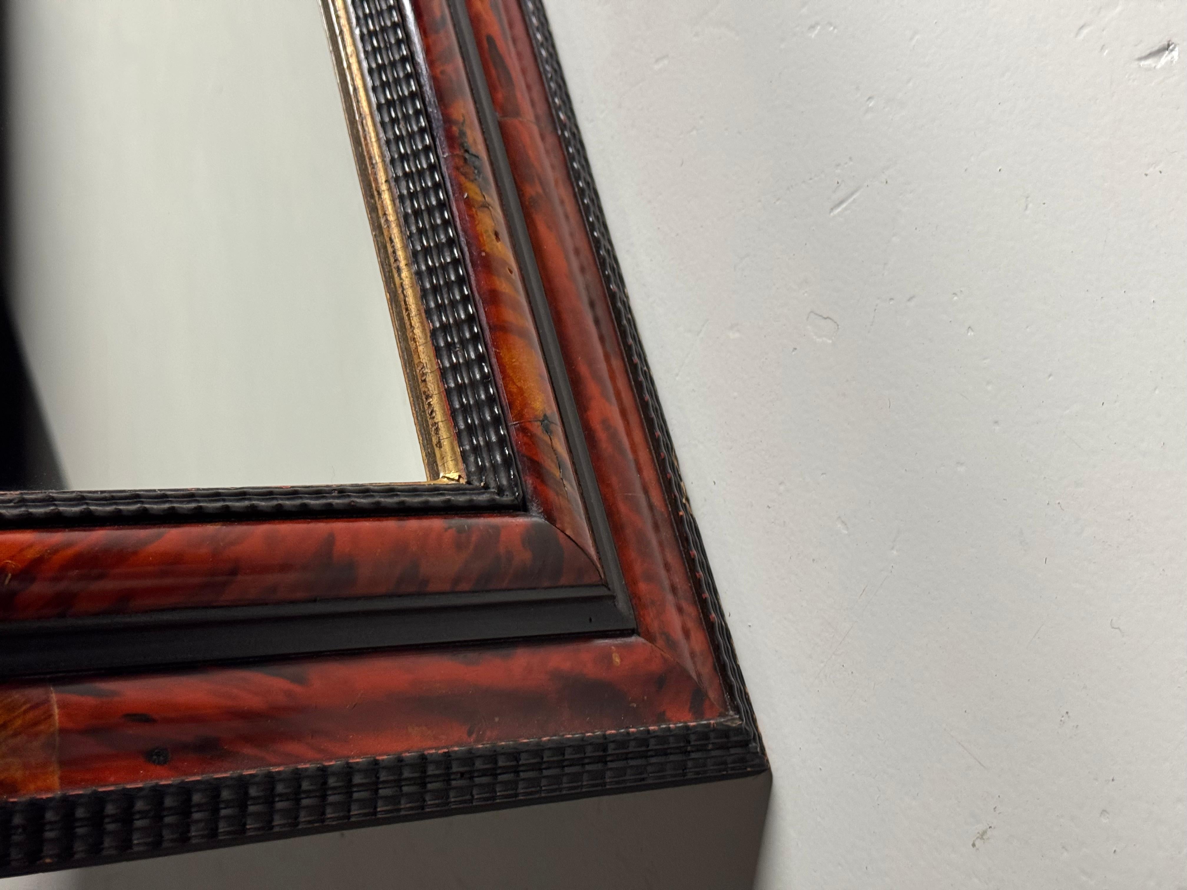 Tortoise Shell mirror ripple frame For Sale 3