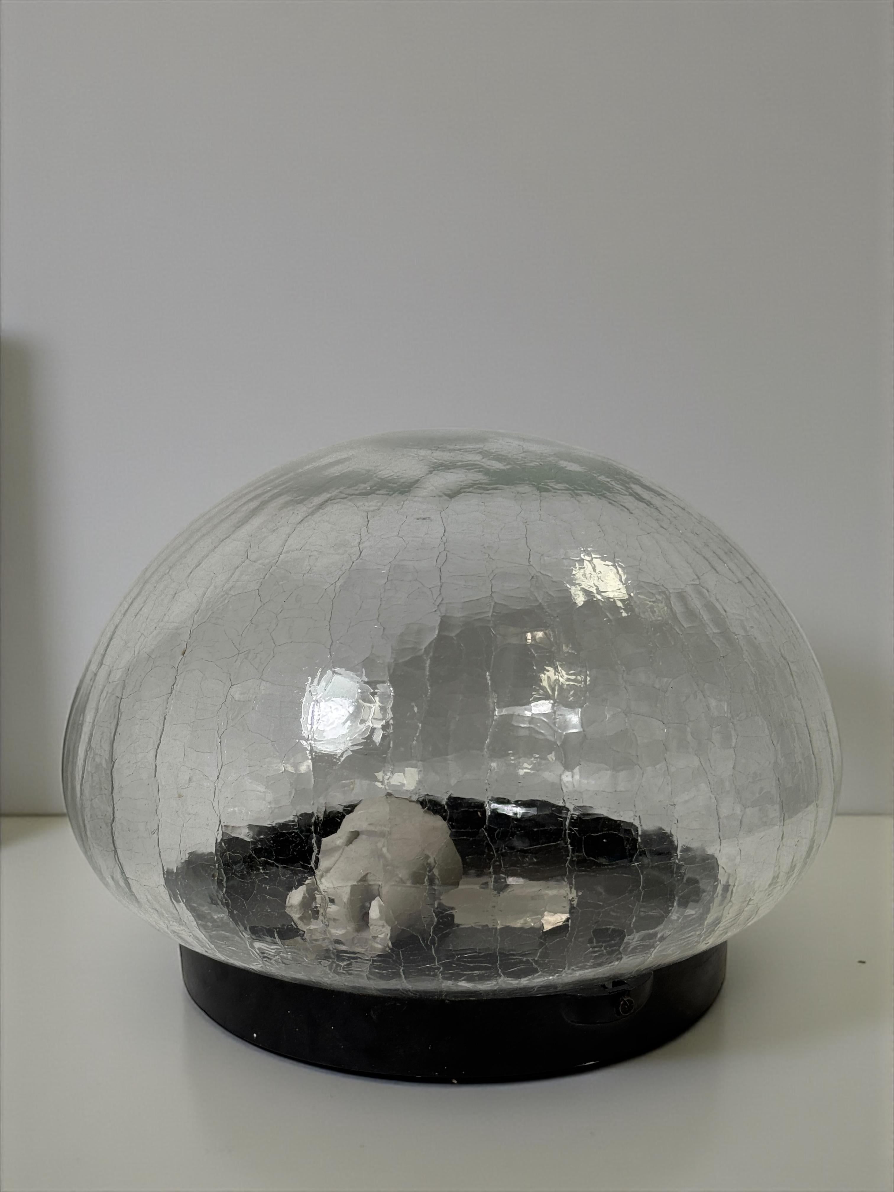 Tortoise Shell Pattern Clear Glass Flush Mount Vintage Austria 1960s For Sale 10