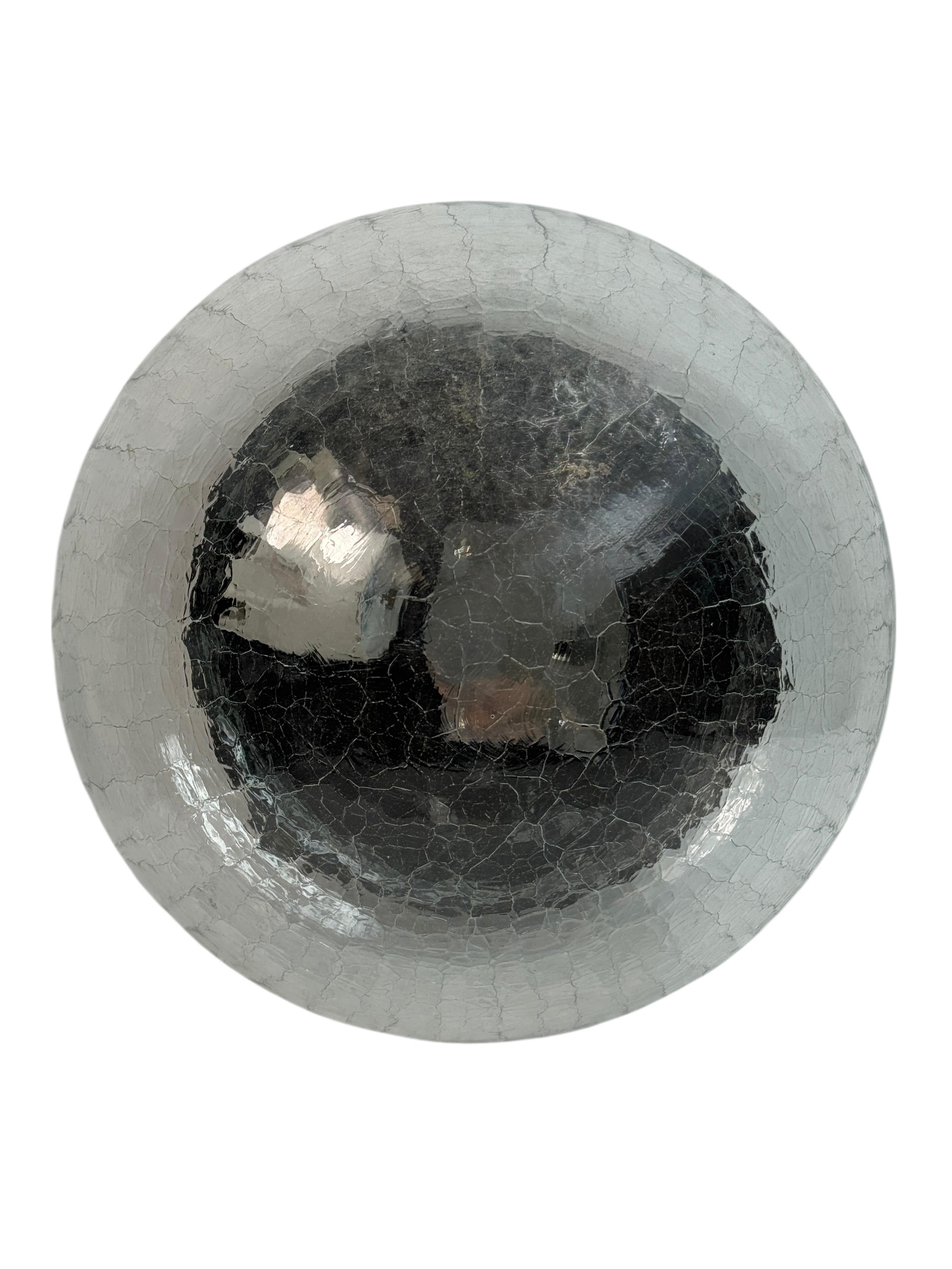 Tortoise Shell Pattern Clear Glass Flush Mount Vintage Austria 1960s For Sale 1