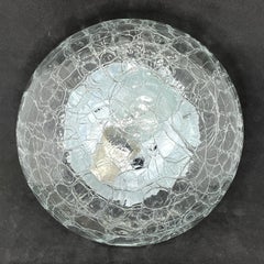 Empotrable de cristal transparente con motivo de concha de tortuga Vintage Alemán Años 60 RZB Leuchten